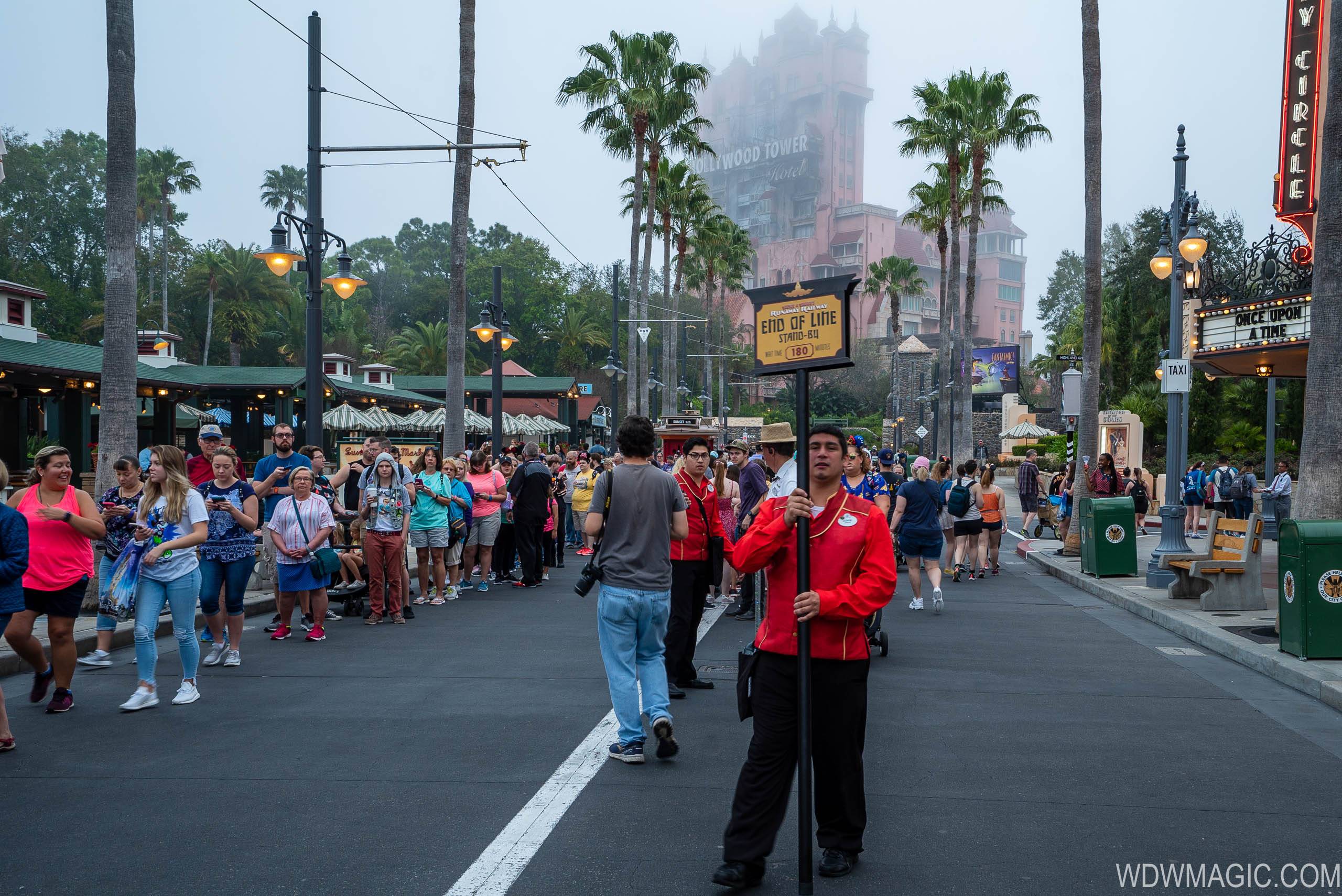 Opening Day crowds at Mickey and Minnie's Runaway Railway