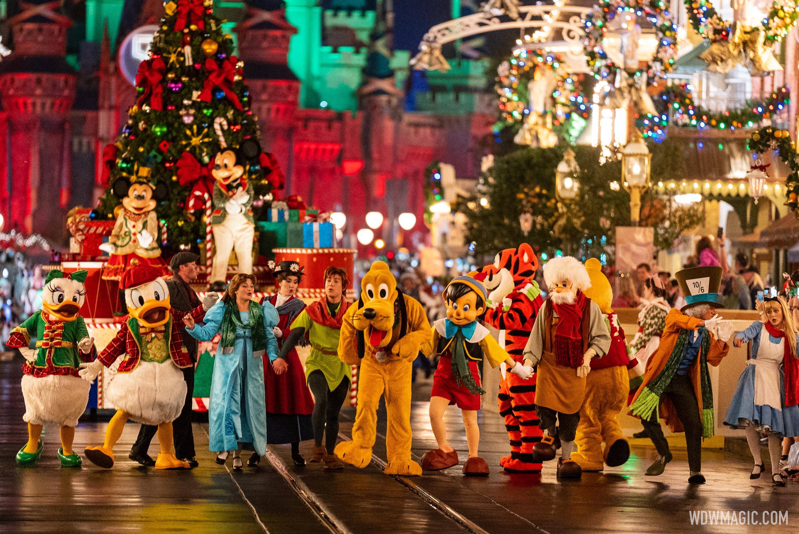 Mickey's Once Upon a Christmastime Parade scheduled during regular hours in mid-November at Magic Kingdom