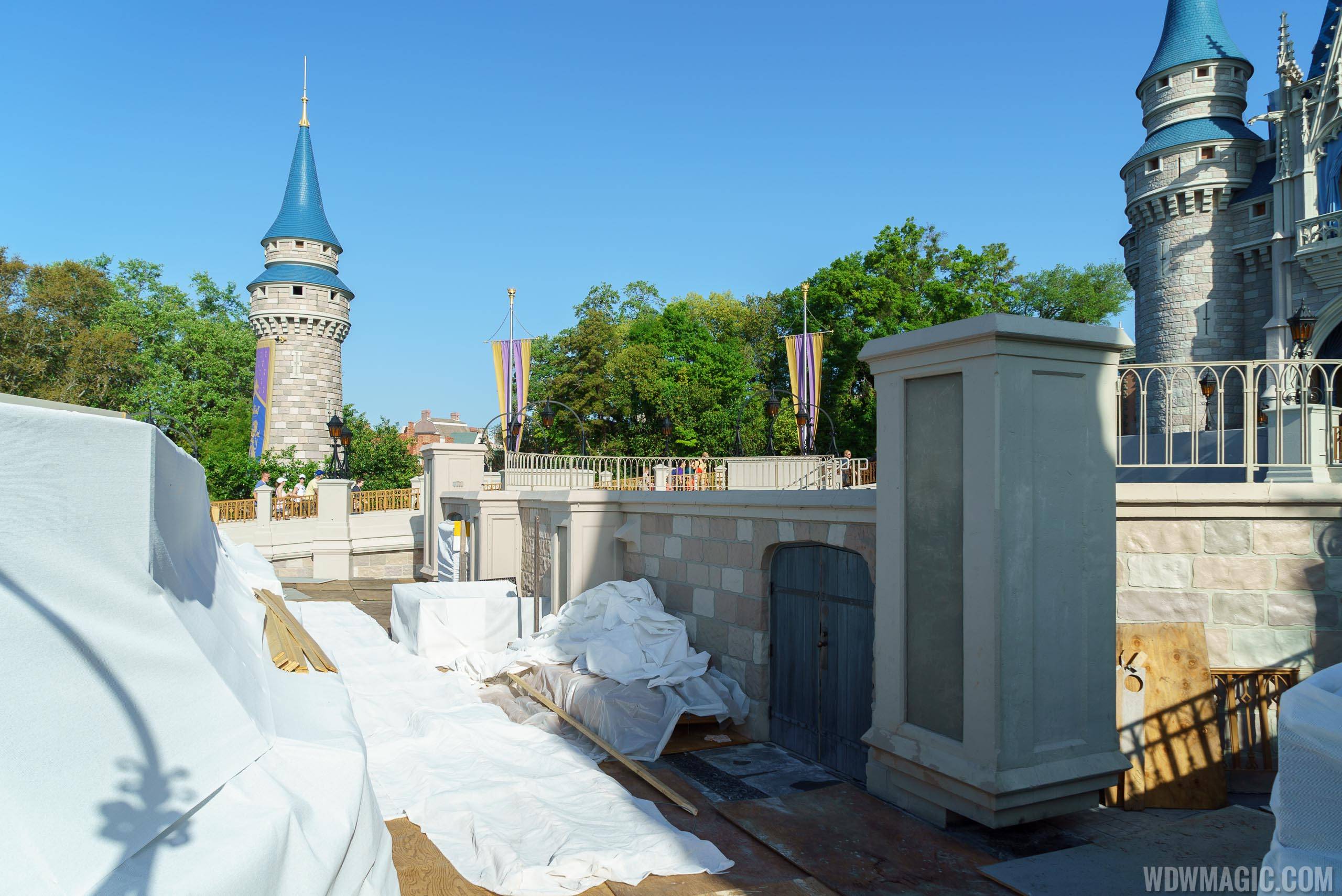 Cinderella Castle stage construction for Mickey's Royal Friendship Faire