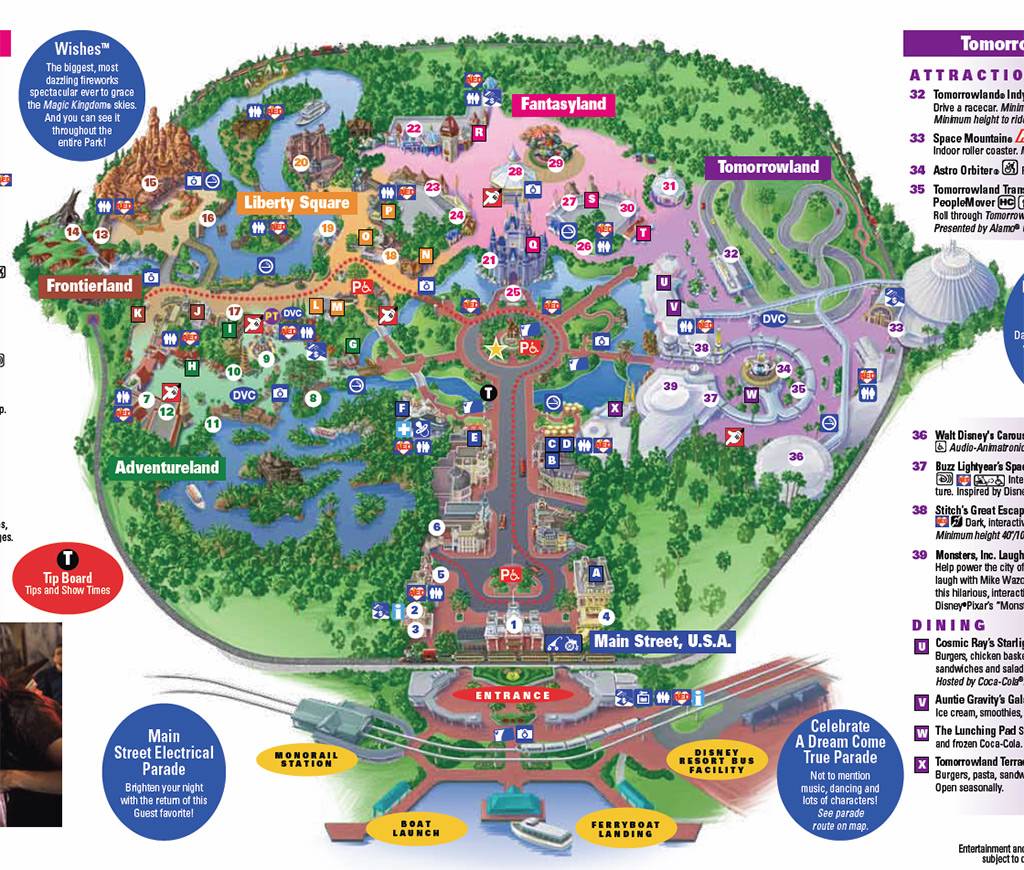 A look at the Magic Kingdom guide map - minus Mickey's Toontown Fair