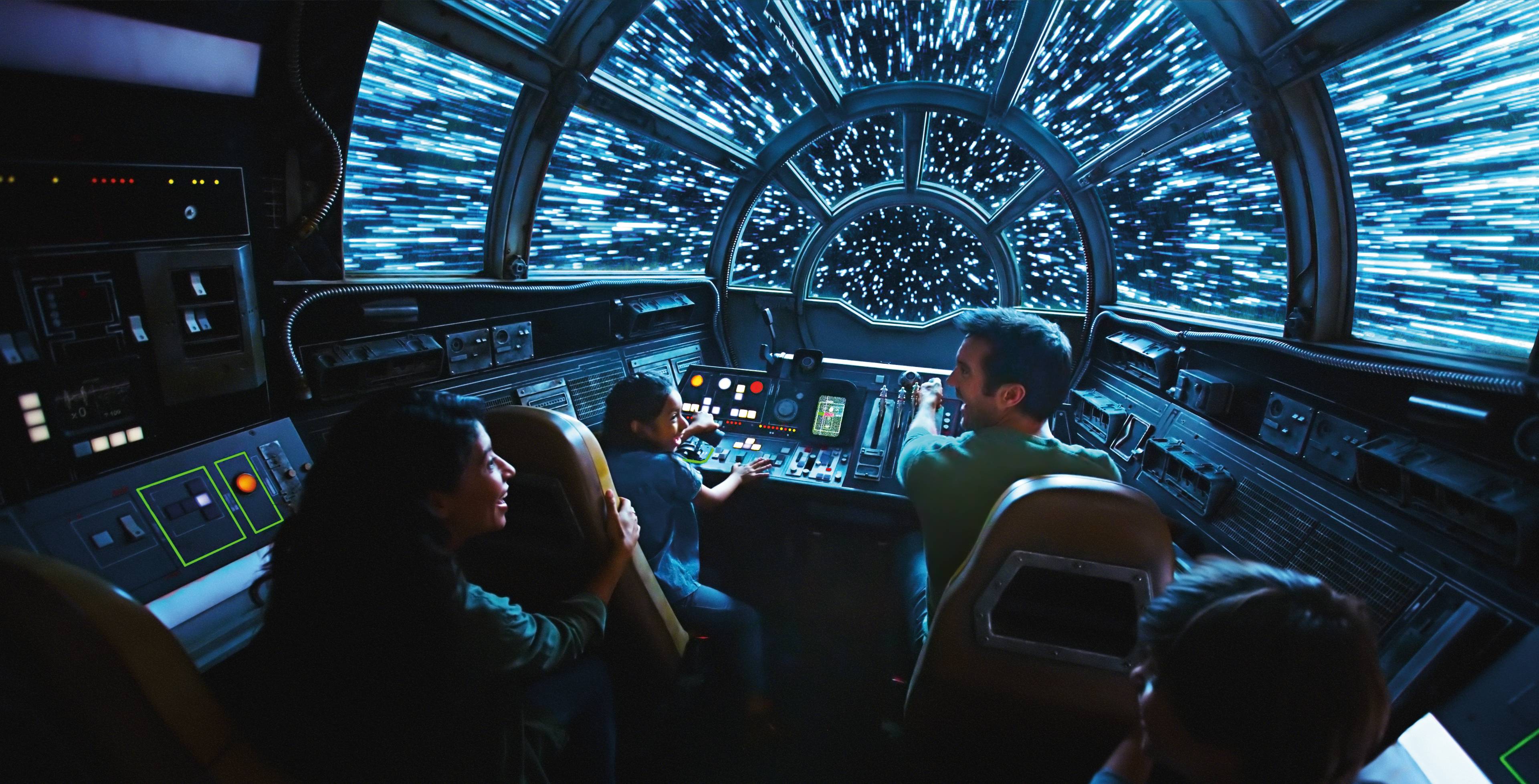 360 Video - Inside the Millennium Falcon Smugglers Run 'chess room'