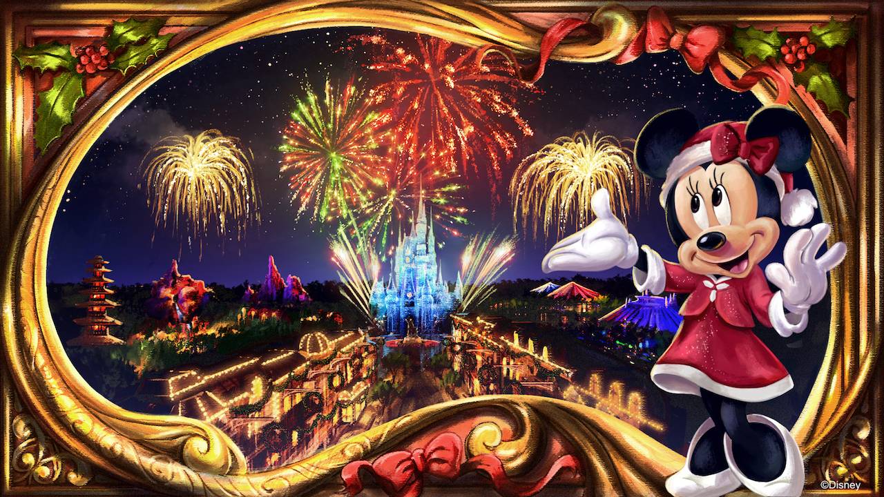 Minnie's Wonderful Christmastime Fireworks show concept art