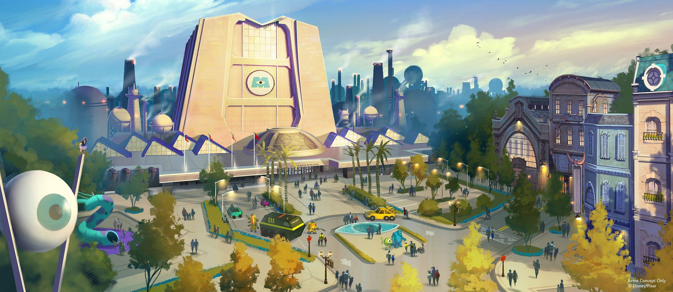 Monsters Inc Land in Animation Courtyard Concept Art