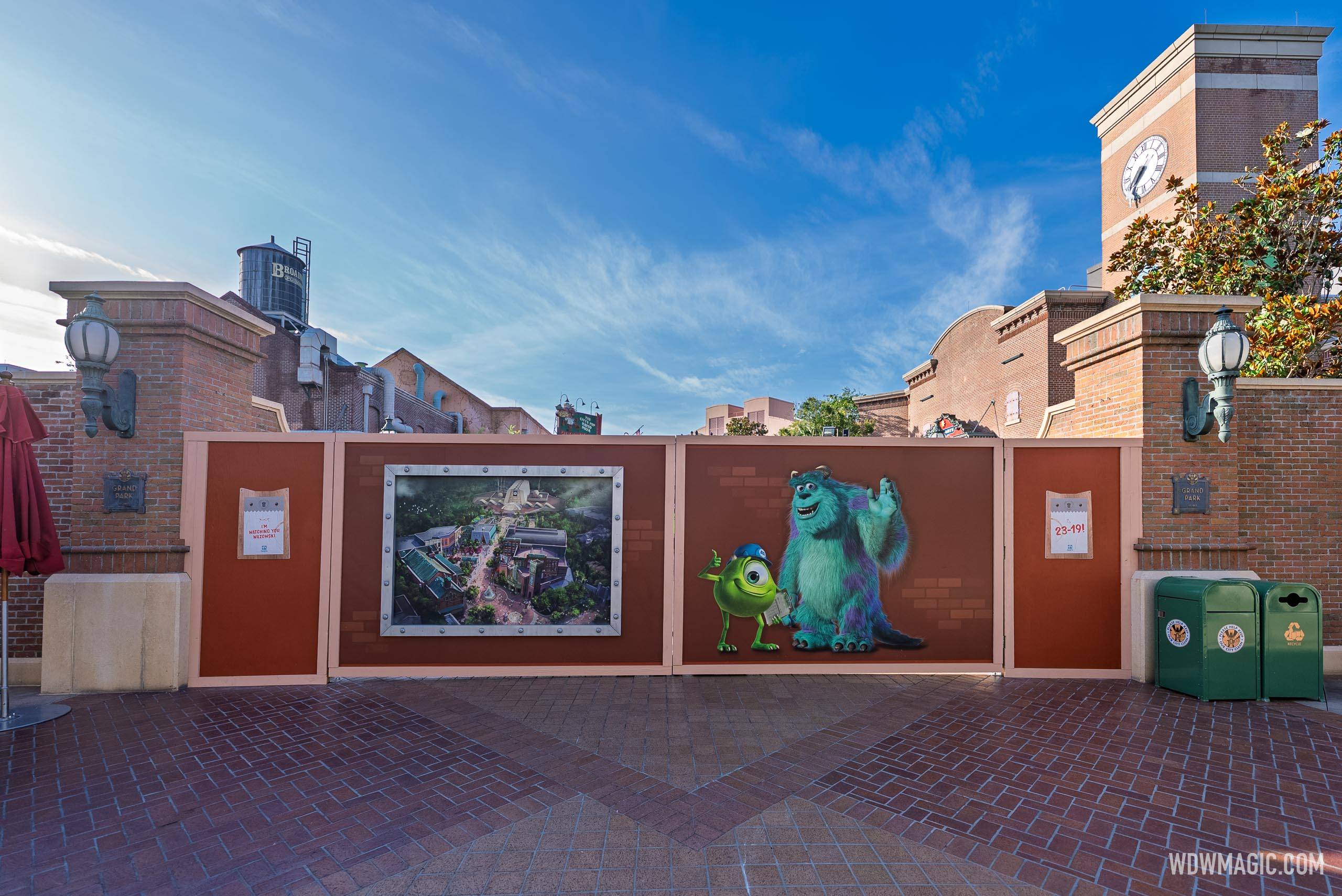 Construction Walls Up at Monsters Inc Land