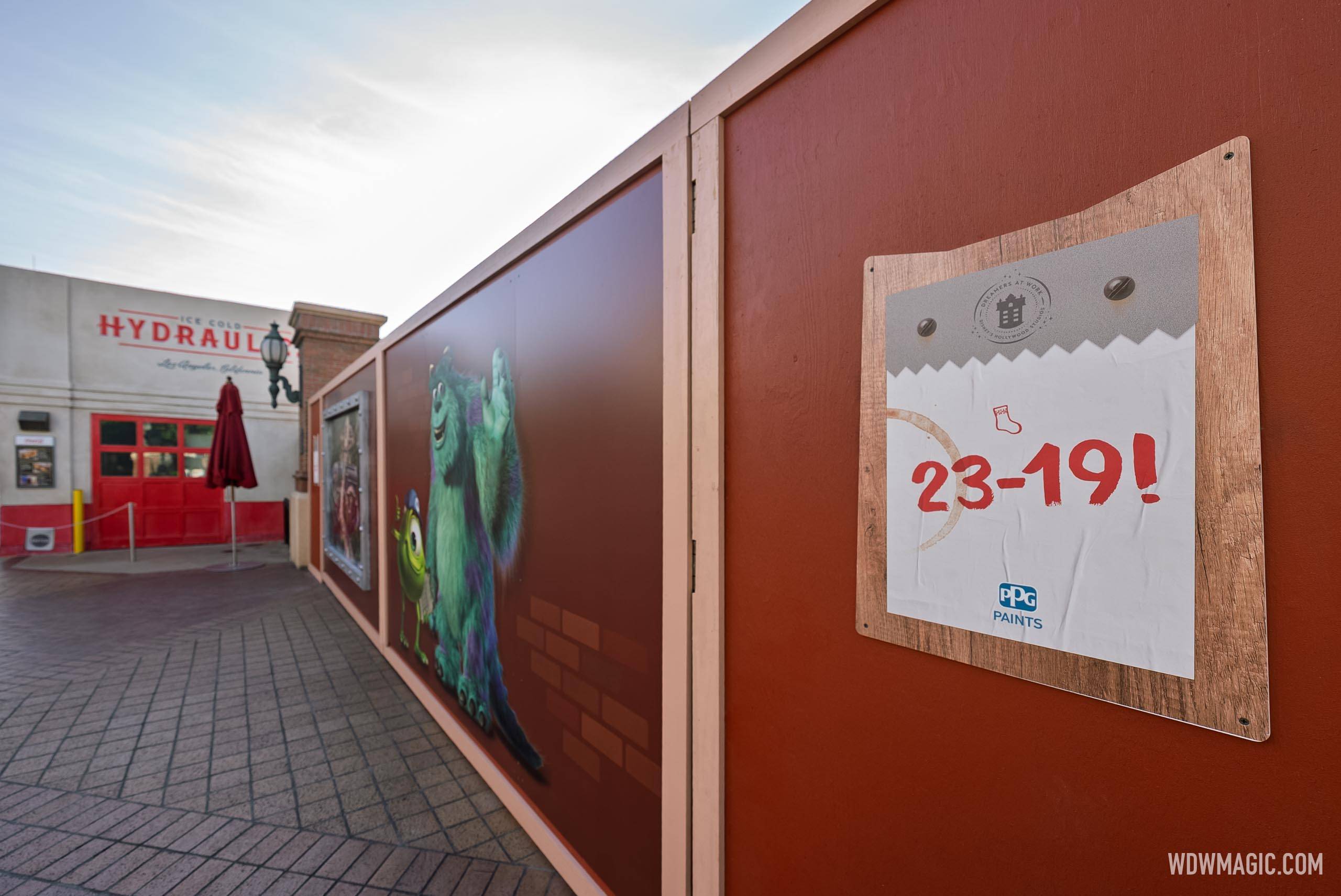 Construction Walls Up at Monsters Inc Land