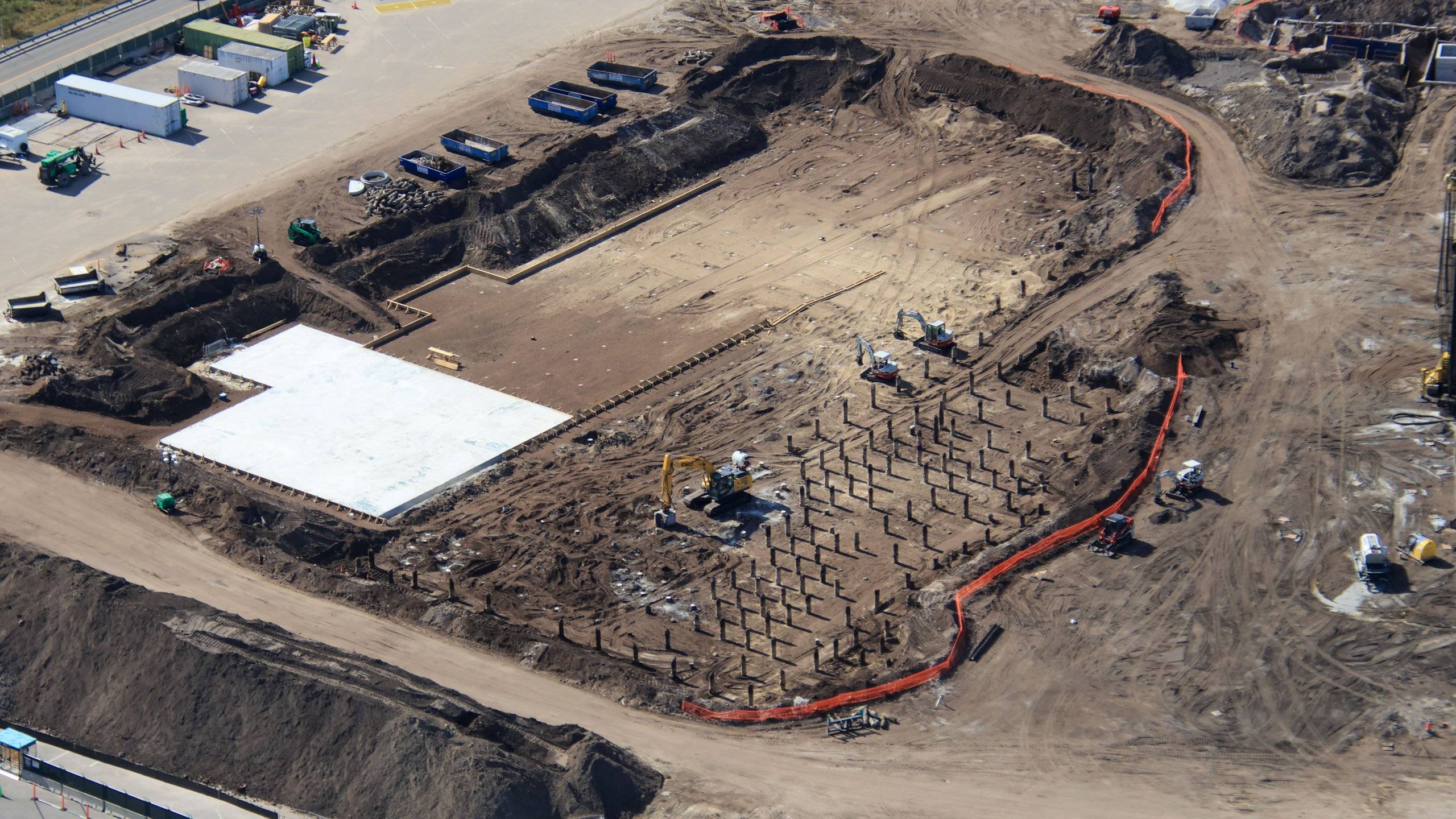 New Aerial Photos Show Foundation Progress on Monsters Inc. Coaster at Disney's Hollywood Studios