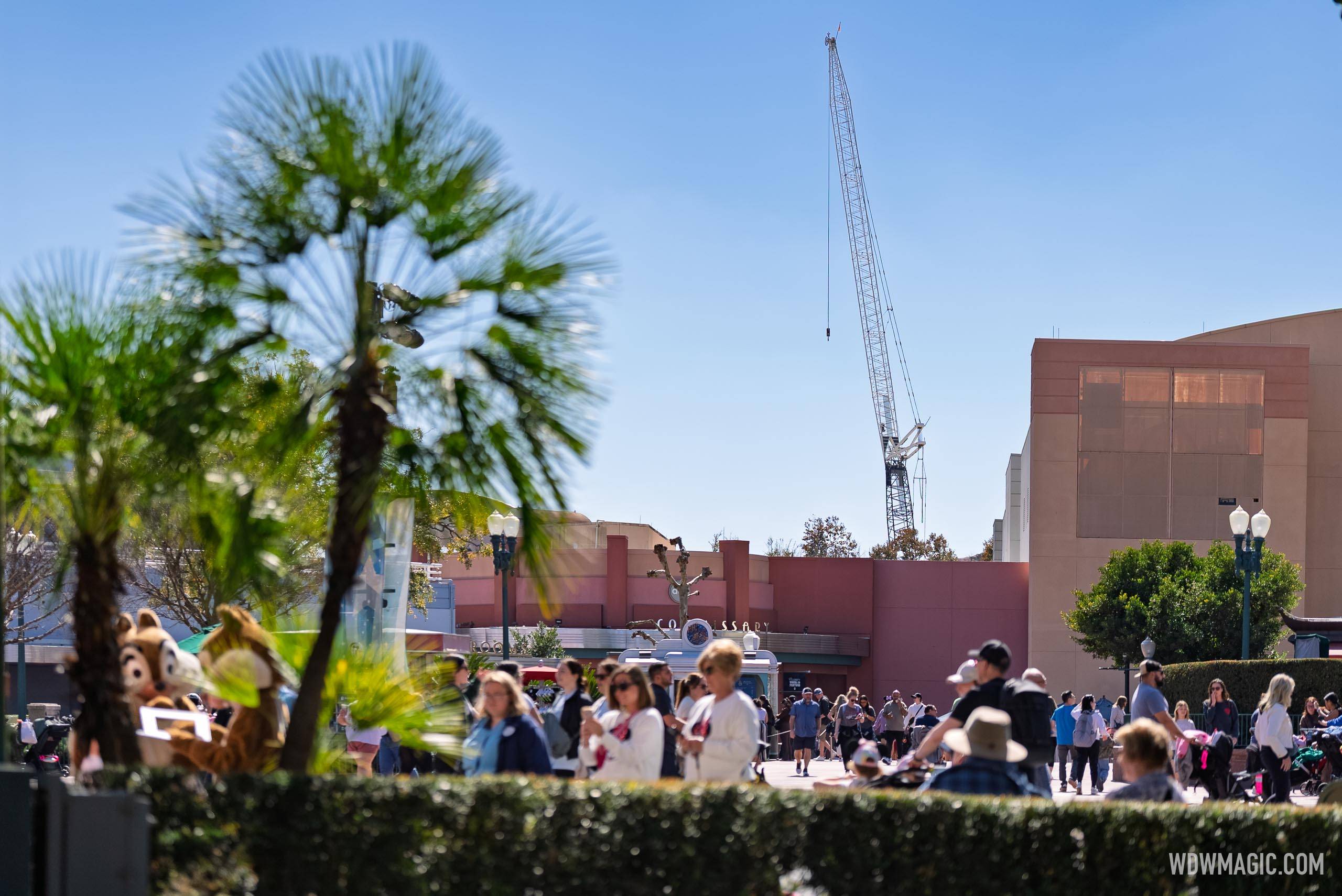 Massive Crane Arrives at Disney's Hollywood Studios for Monsters Inc. Door Coaster Construction