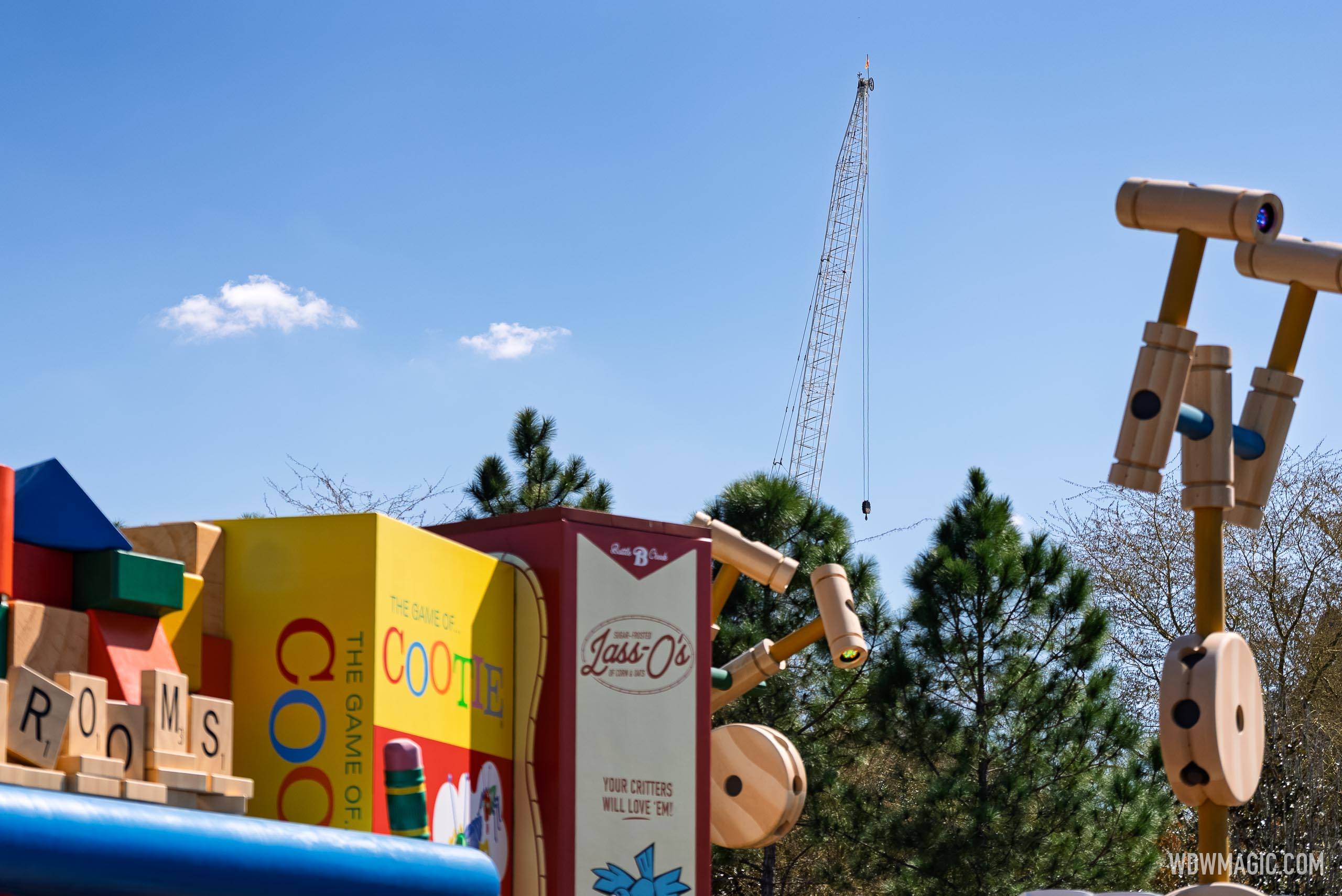 Heavy-Lift Crane Arrives for Monstropolis Coaster Construction