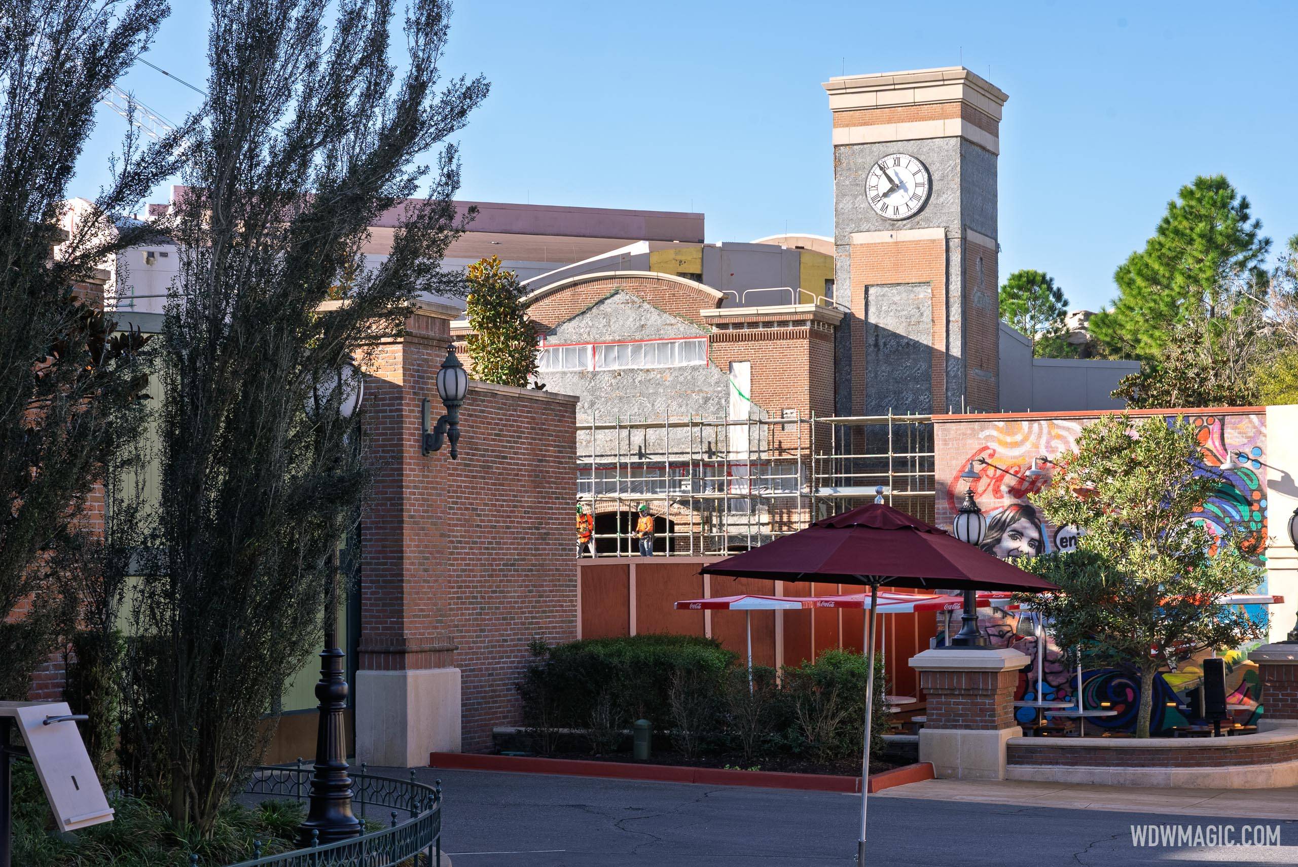 Scaffolding Rises on Former MuppetVision Theater for Glob Theater Conversion