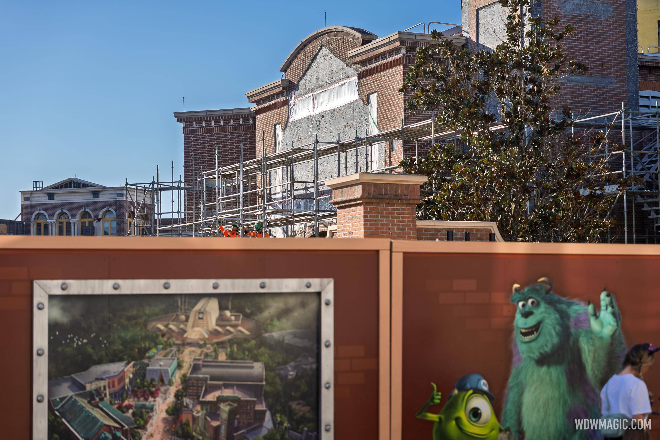 Scaffolding Rises on Former MuppetVision Theater for Glob Theater Conversion