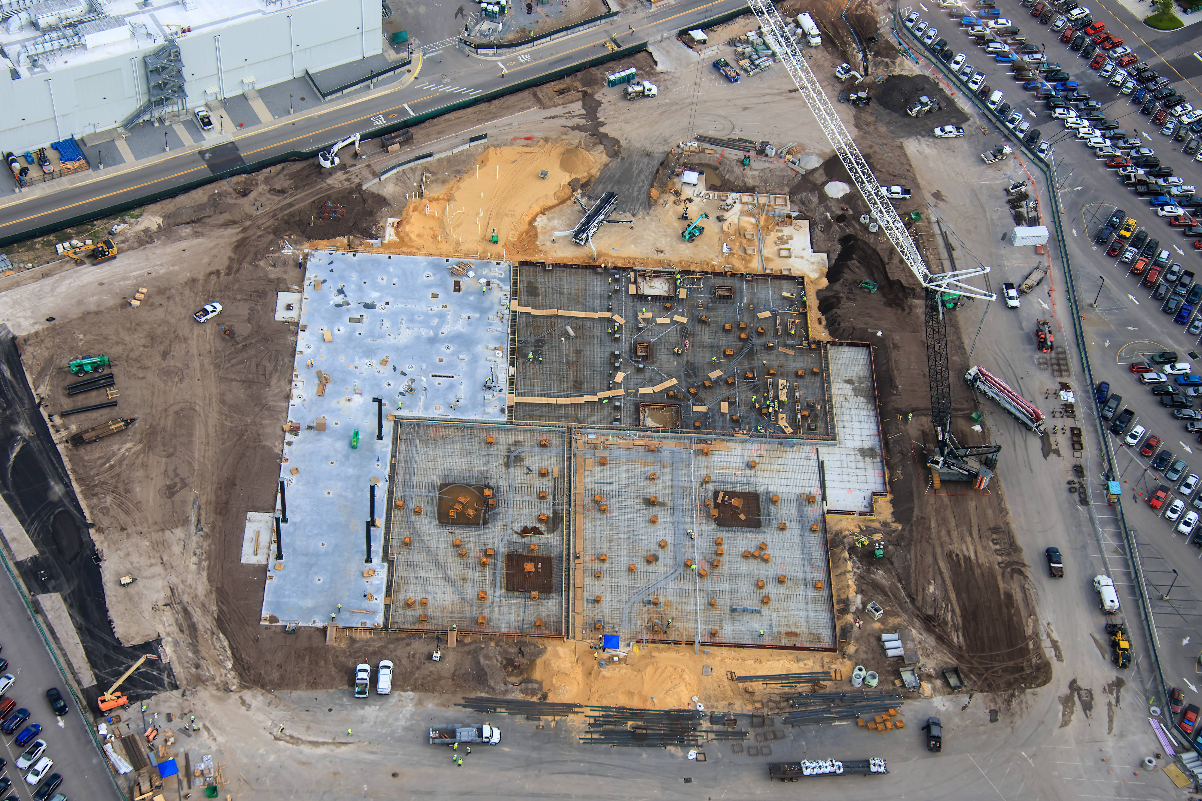 Monsters Inc Coaster Aerial Photos Show Track Supports - April 10 2026
