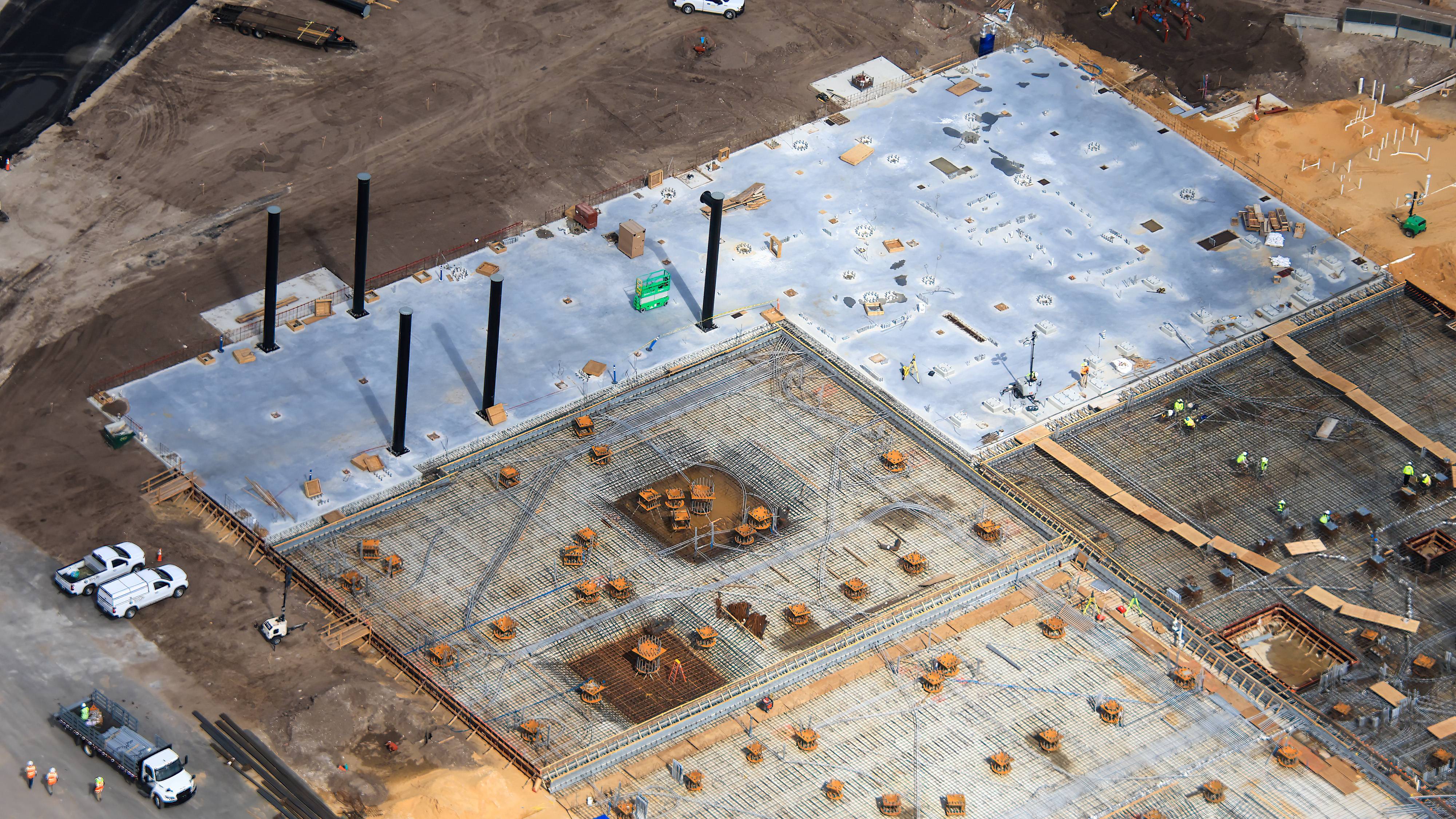 Monsters Inc Coaster Aerial Photos Show Track Supports - April 10 2026