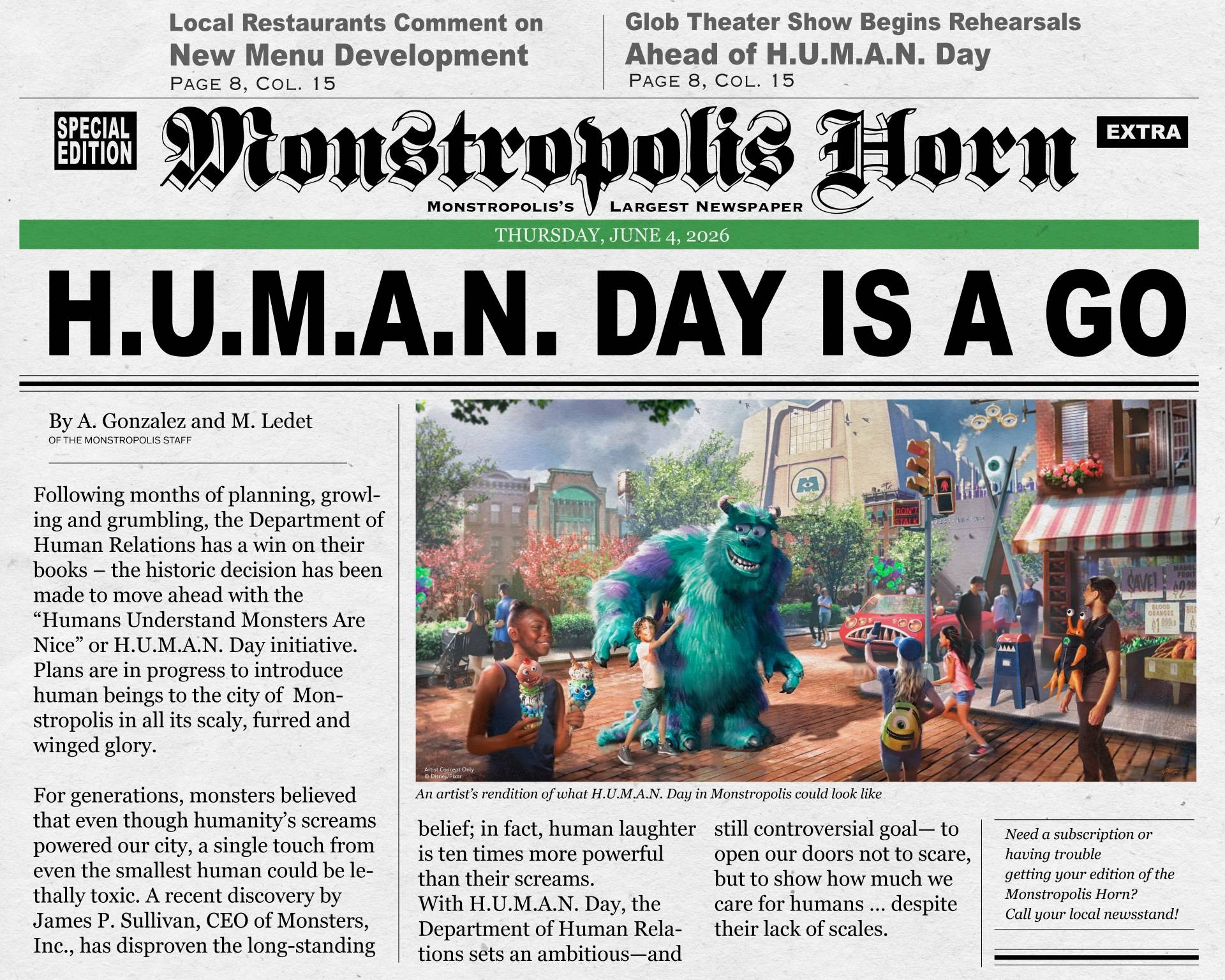 First Look at Monstropolis Land Details and Storyline Renderings