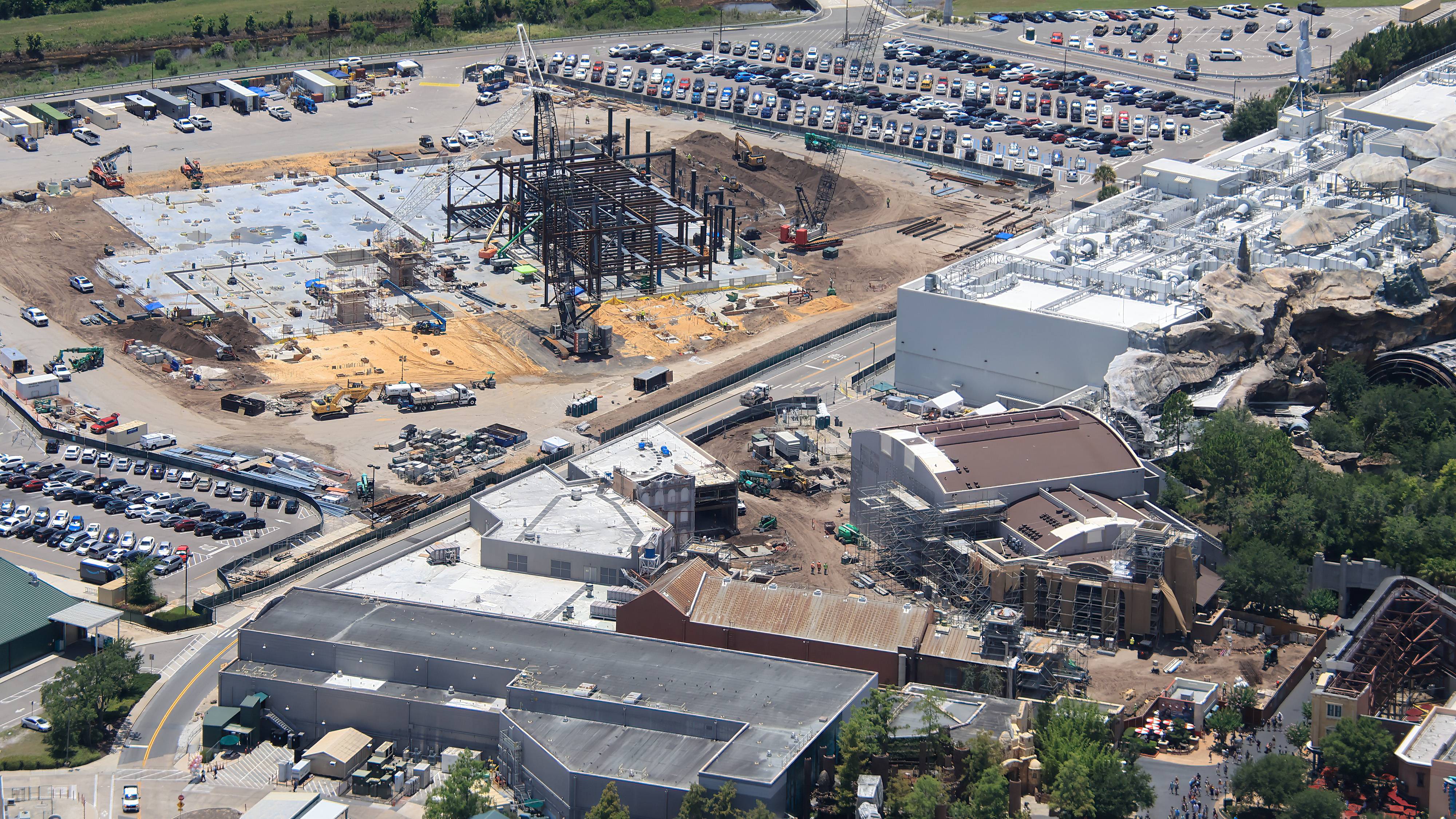 Monsters Inc Coaster Aerial Photos Show Track Supports - May 29 2026