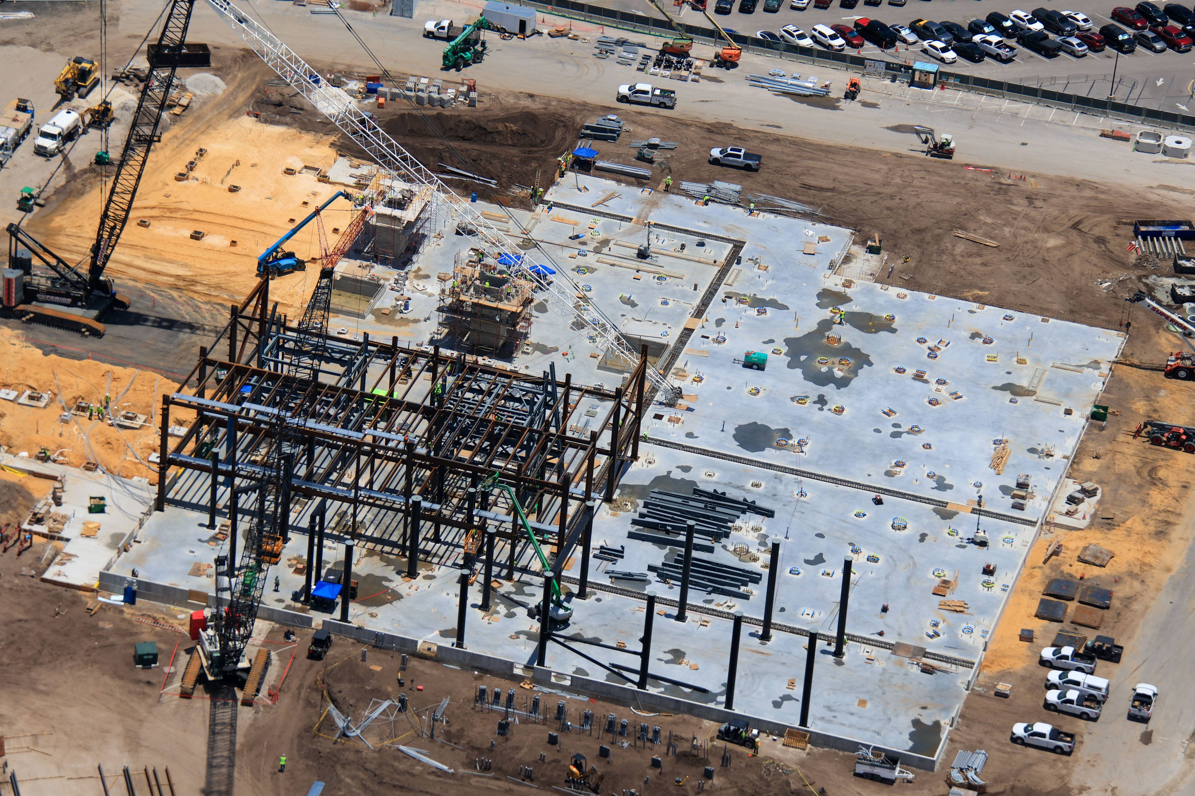 Monsters Inc Coaster Aerial Photos Show Track Supports - May 29 2026