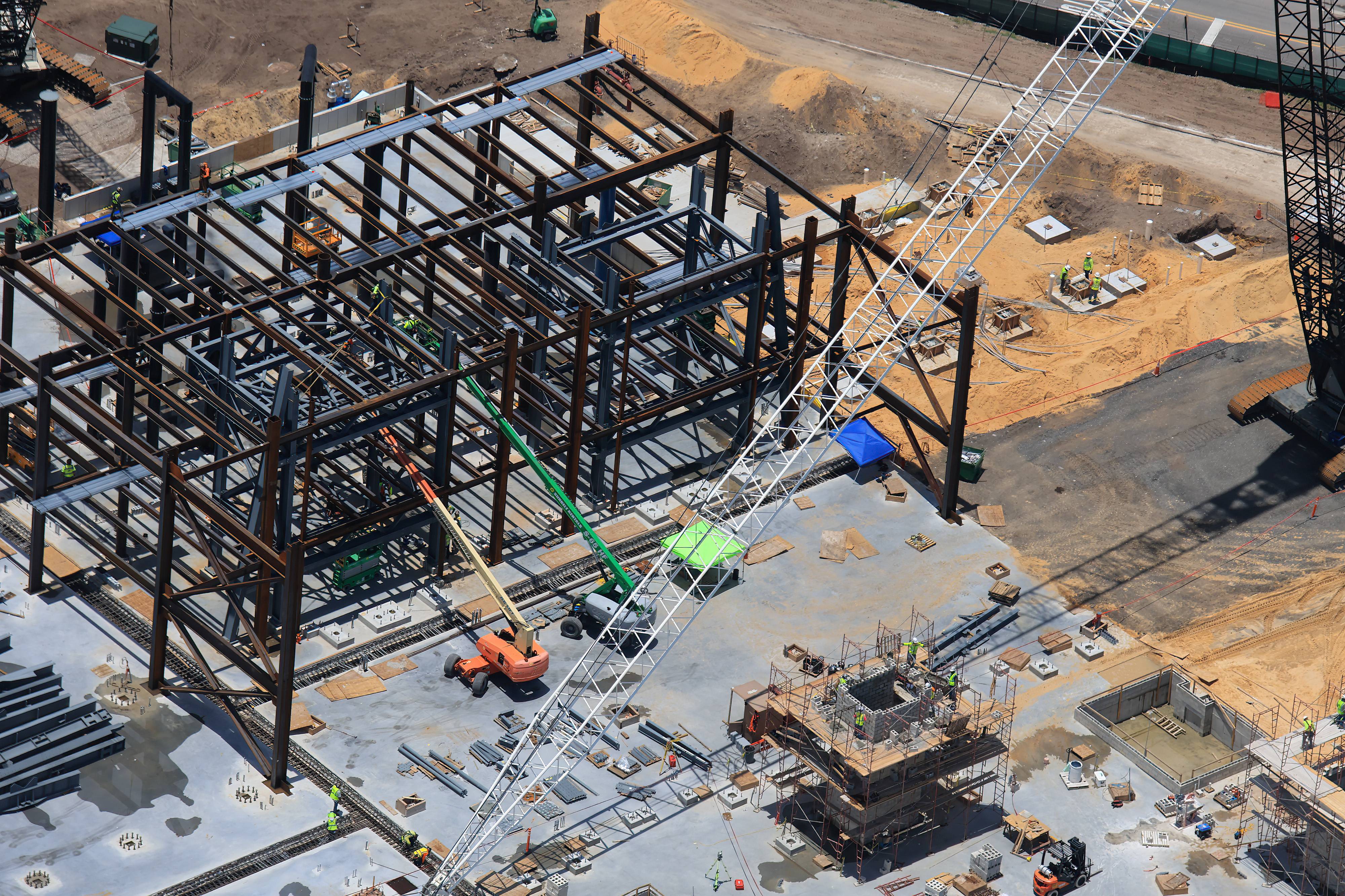 Monsters Inc Coaster Aerial Photos Show Track Supports - May 29 2026