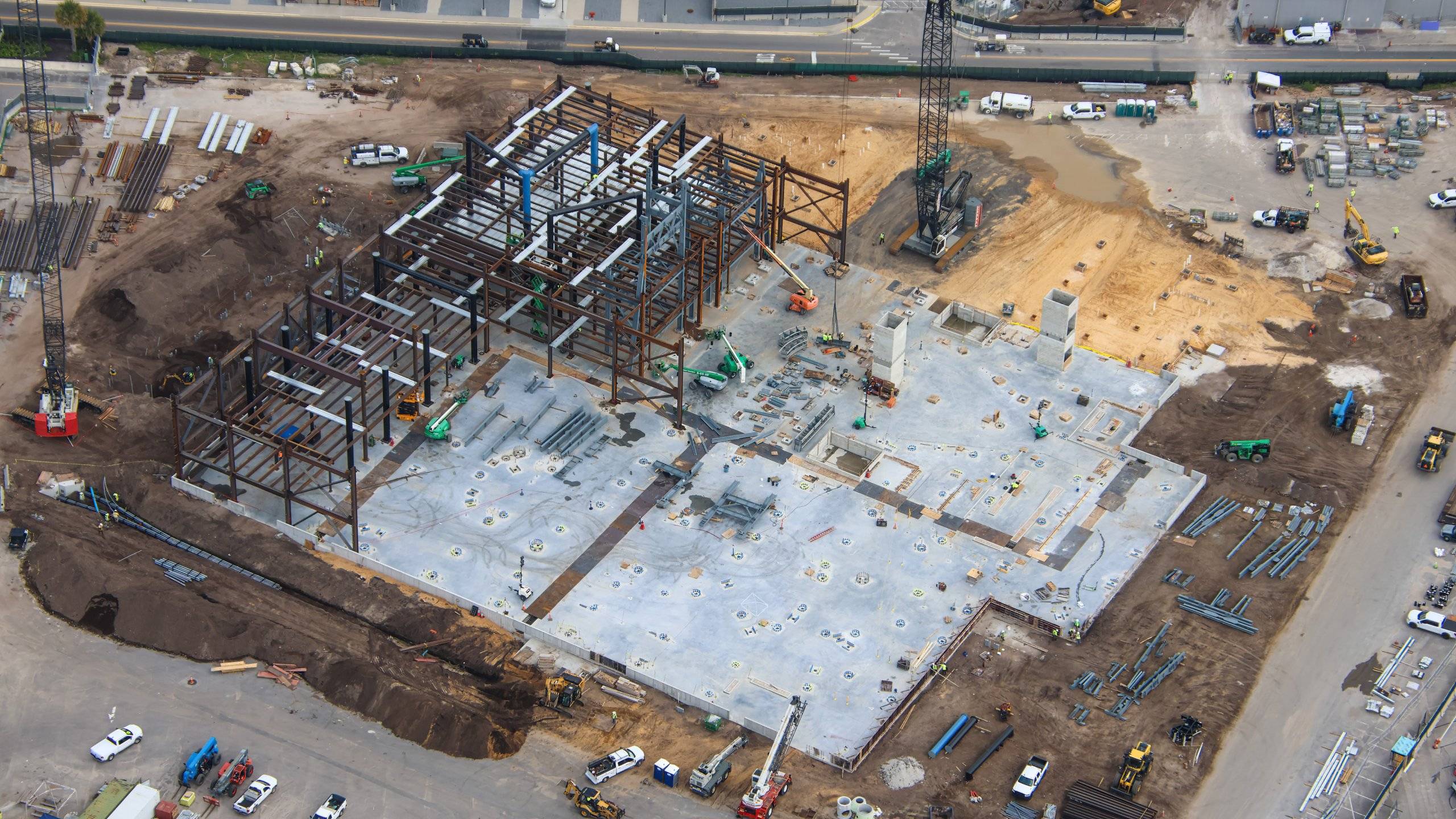 Latest Aerial Photos: Monsters Inc Coaster Building and Track Progress - June 19 2026
