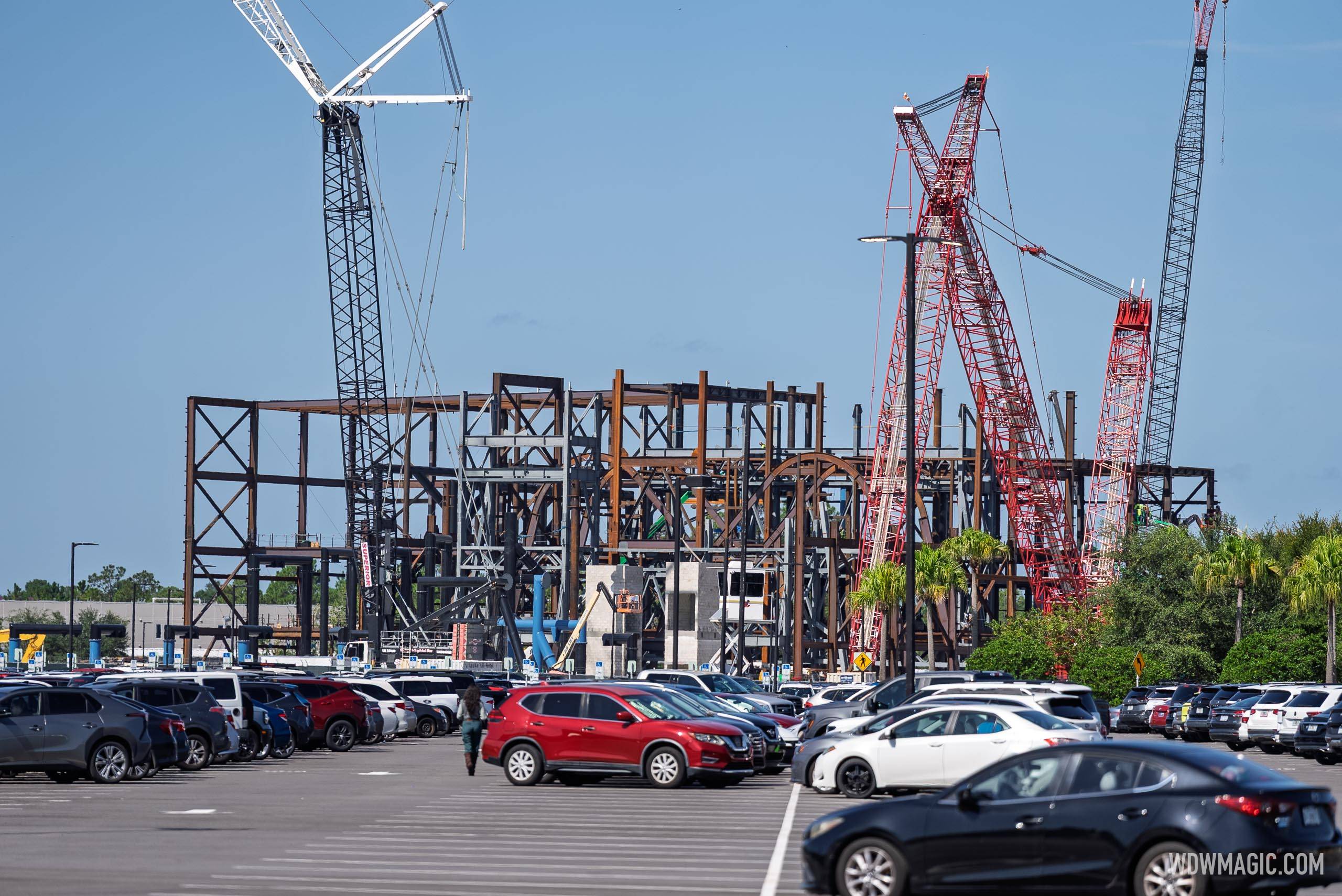 Latest Construction Photos of the Monsters Inc Flying Door Coaster - August 11 2026