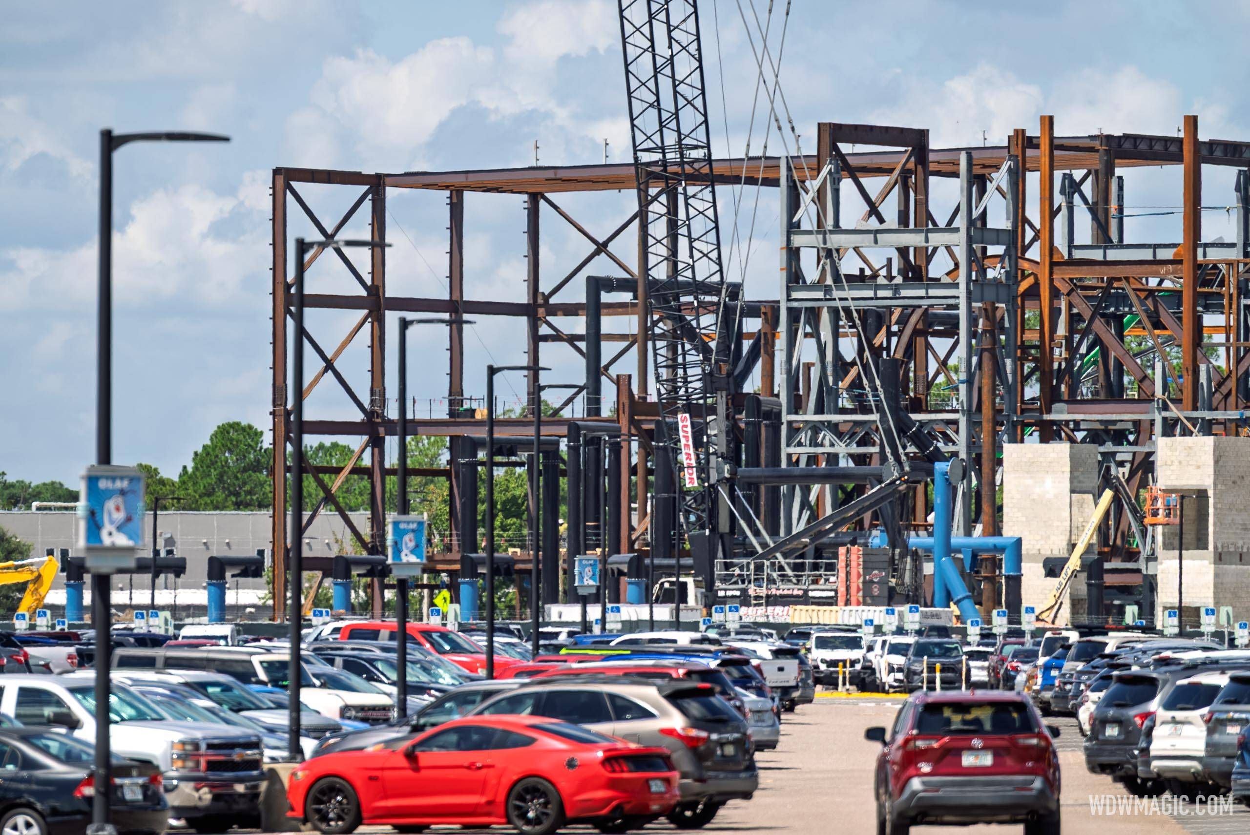 Latest Construction Photos of the Monsters Inc Flying Door Coaster - August 11 2026 - photo 4 of 7