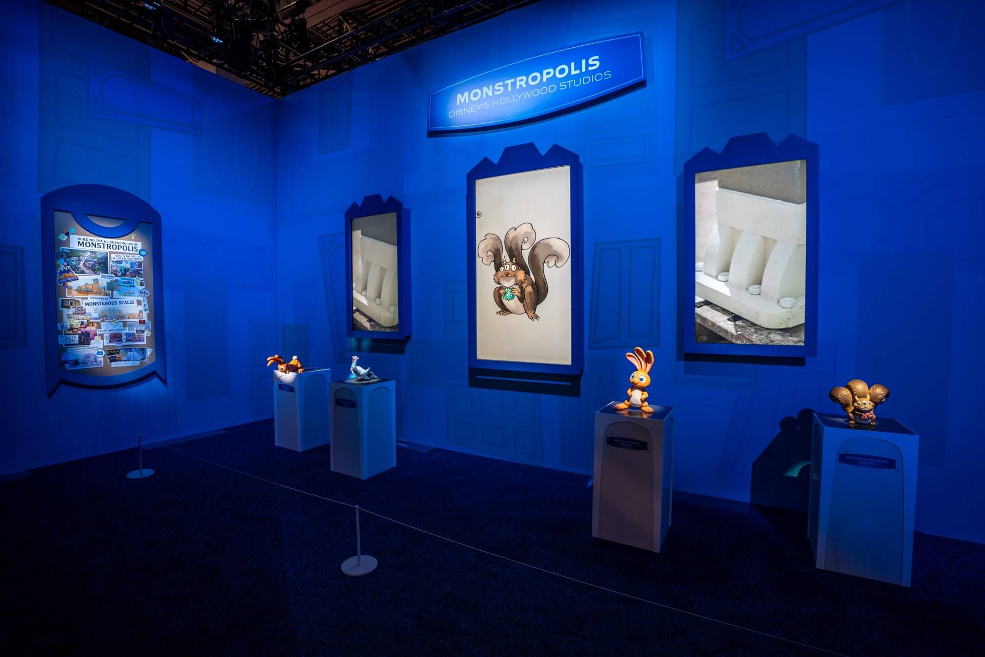 Monstropolis at D23: Design Mood Board and Monster Maquettes on Display