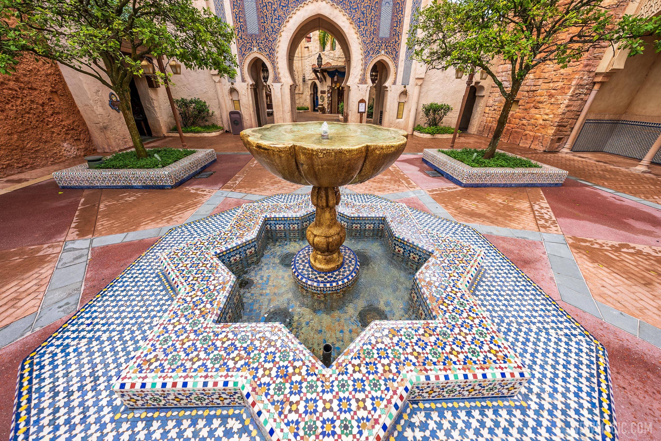 A look at the completed central courtyard at EPCOT'S Morocco Pavilion