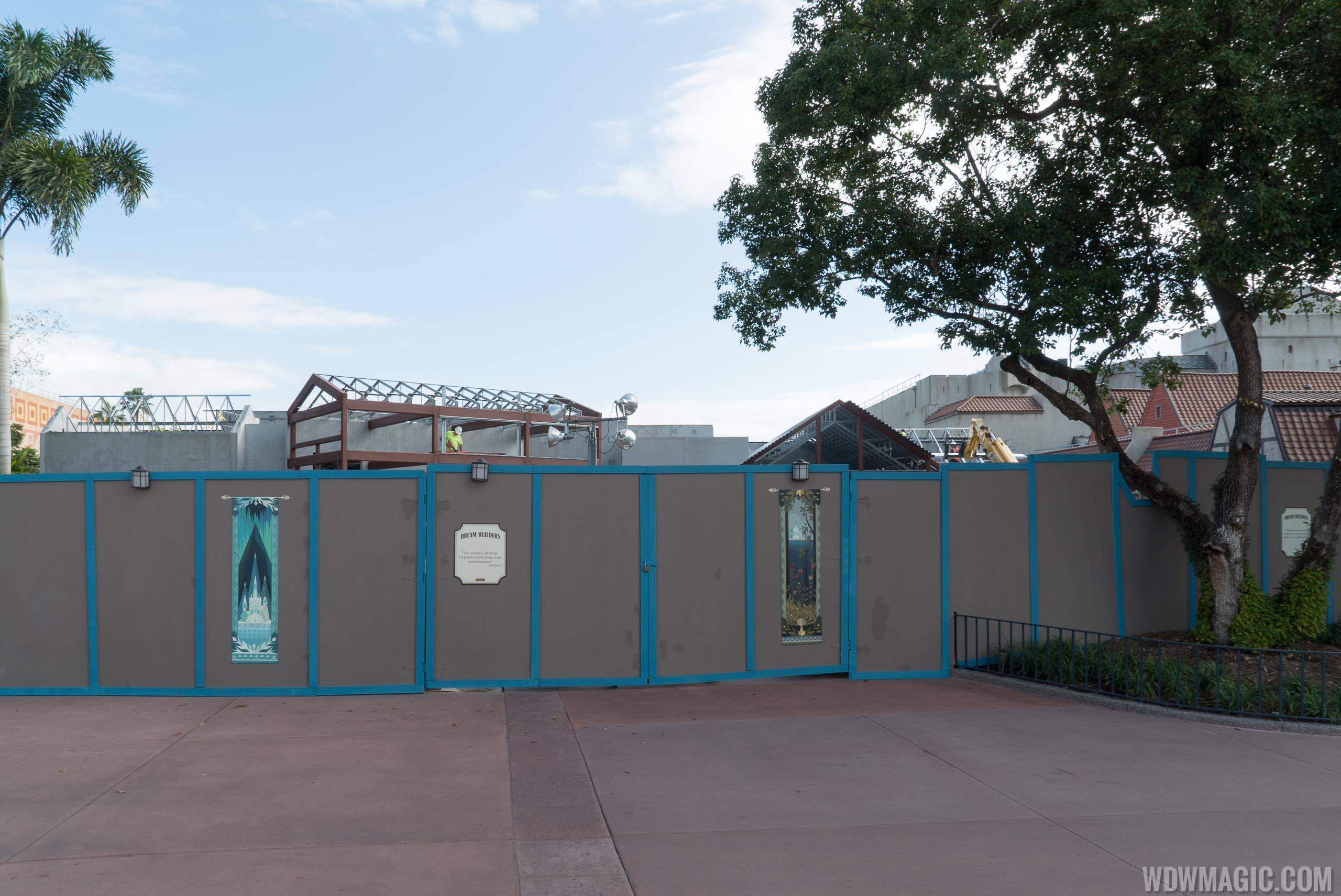 PHOTOS - Updated look at the Royal Sommerhus Frozen meet and greet construction at Epcot's Norway Pavilion