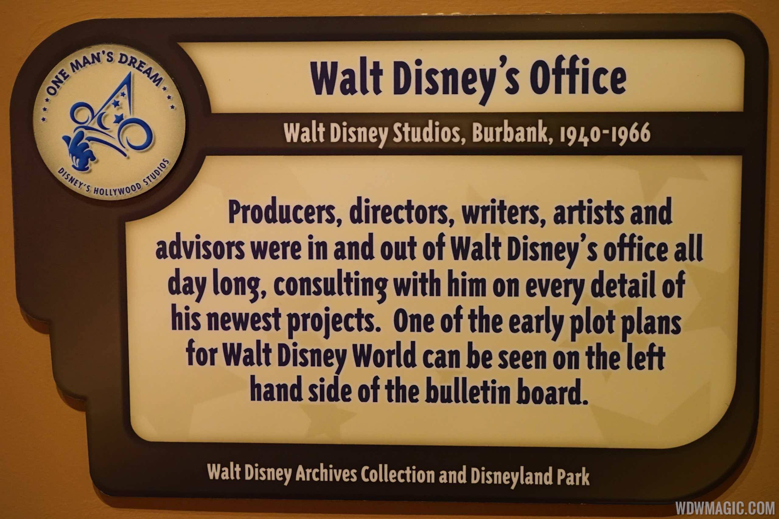 One Man's Dream - Walt's office