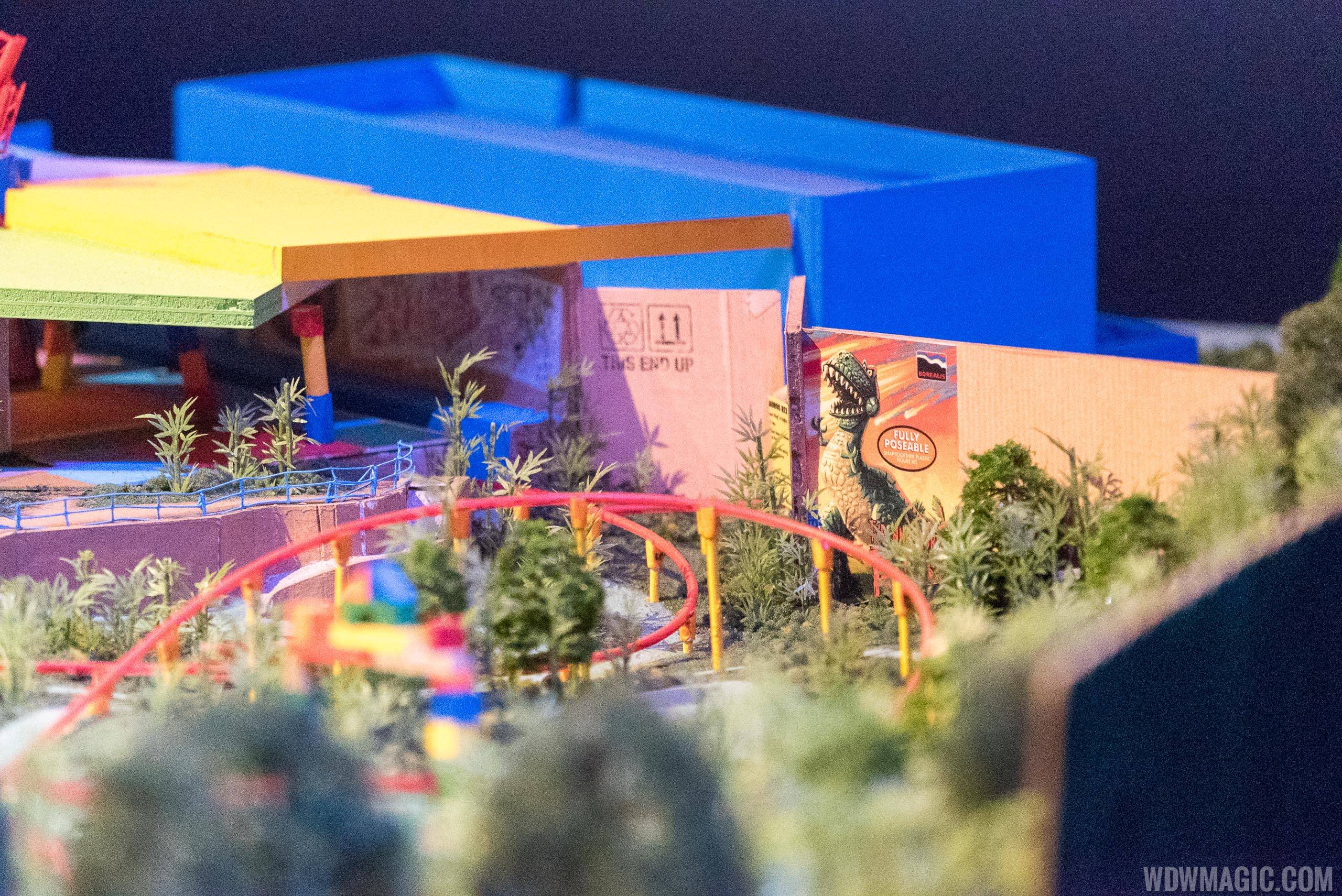 Toy Story Land and Star Wars A Galaxy's Edge models