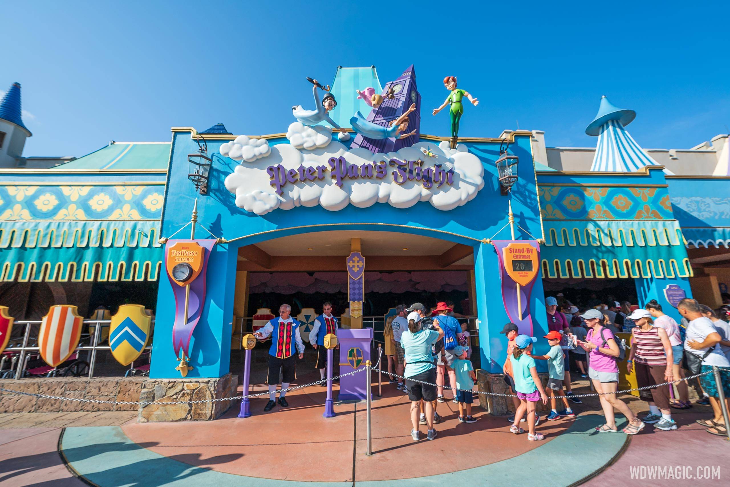 Refurbished sign returns to the main entrance of Peter Pan s