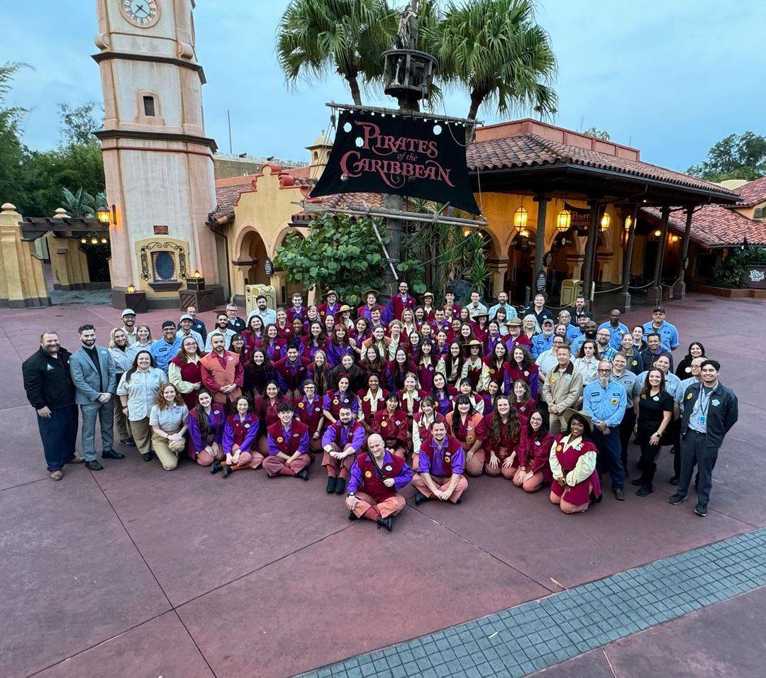 Pirates of the Caribbean 50th anniversary Cast Member group photo