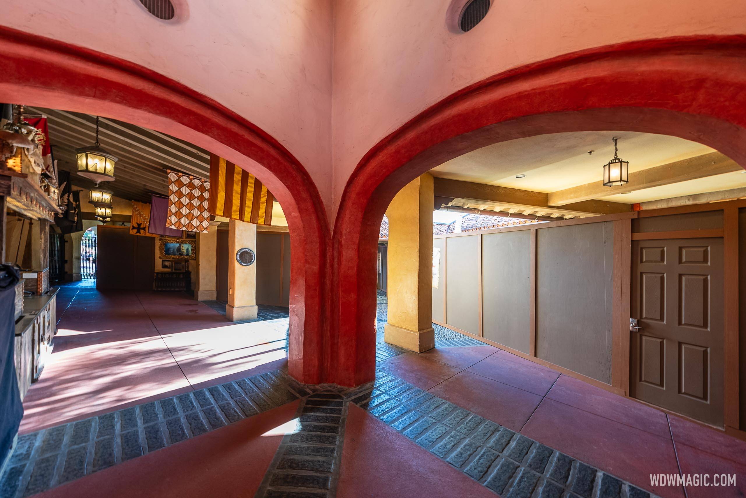 Pirates of the Caribbean Exit and Gift Shop construction walls - August 8 2024