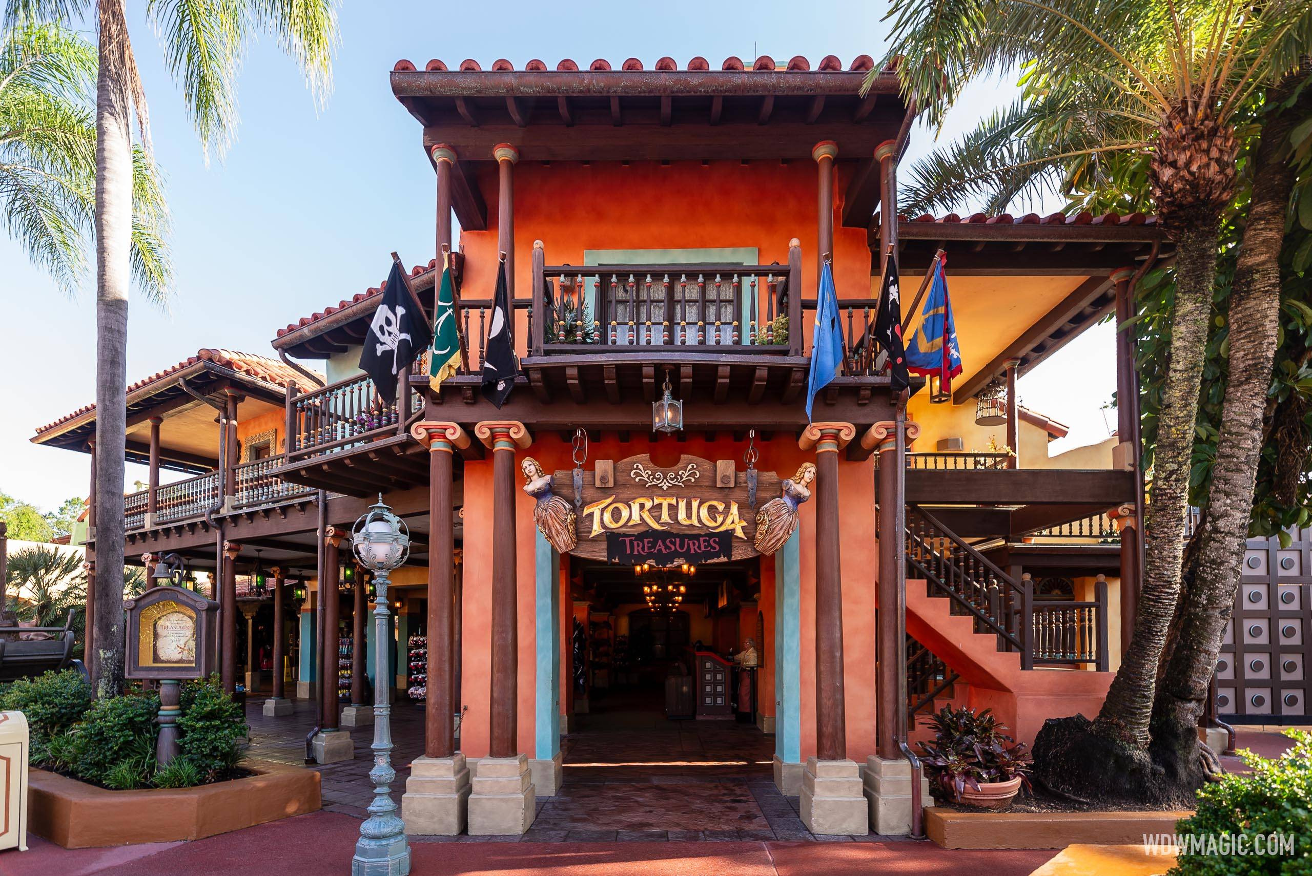 Pirates of the Caribbean Exit and Gift Shop construction walls - August 8 2024