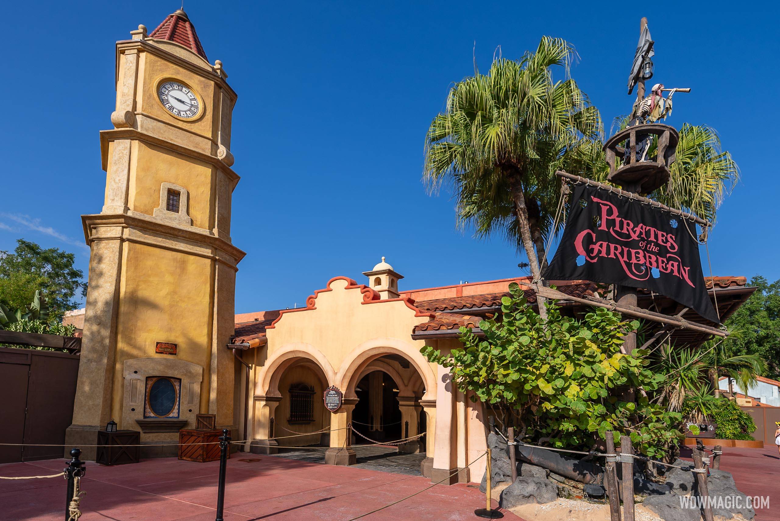 Torre del Cielo Tower at Pirates of the Caribbean Refurbishment Completed August 16 2024