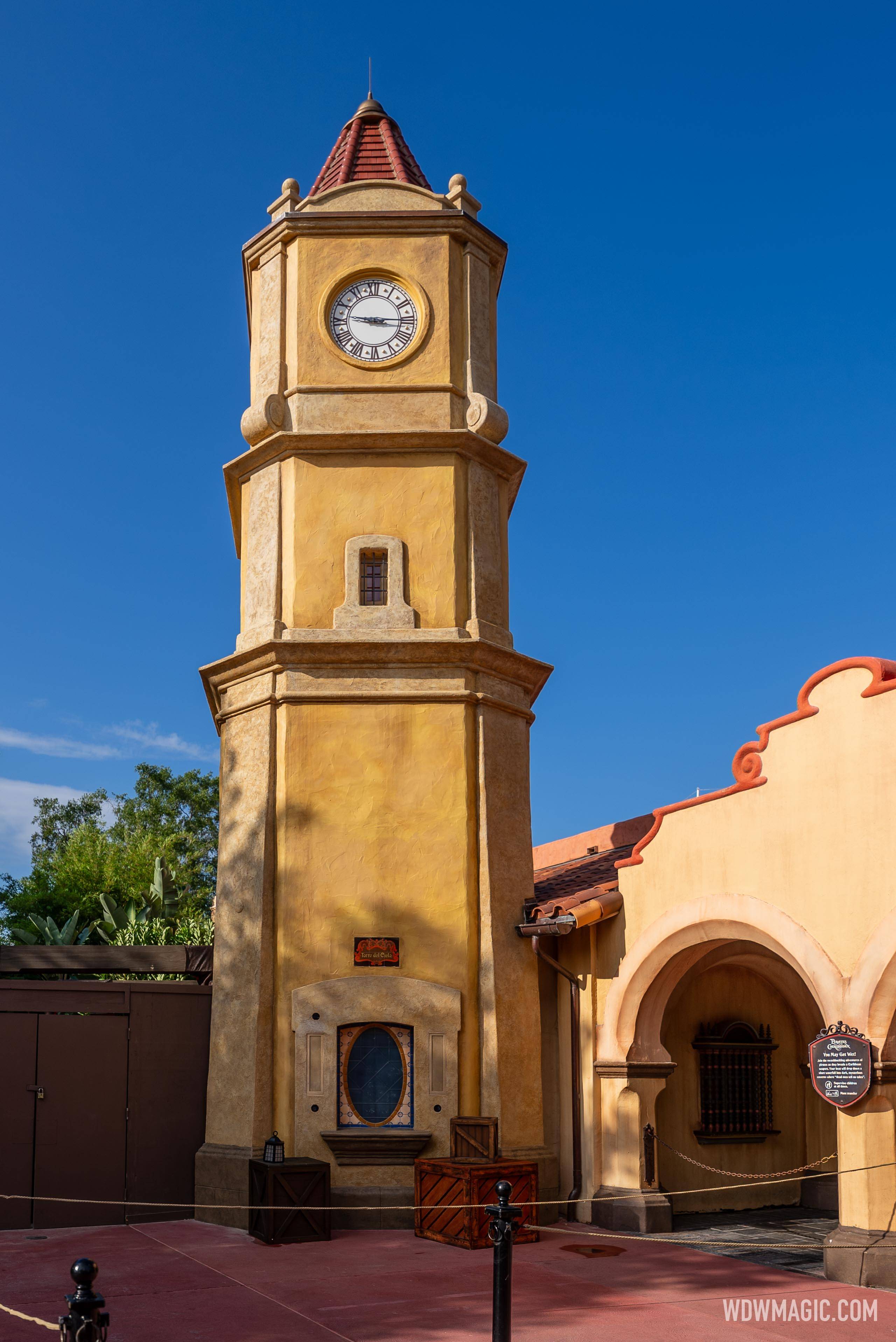 Torre del Cielo Tower at Pirates of the Caribbean Refurbishment Completed August 16 2024