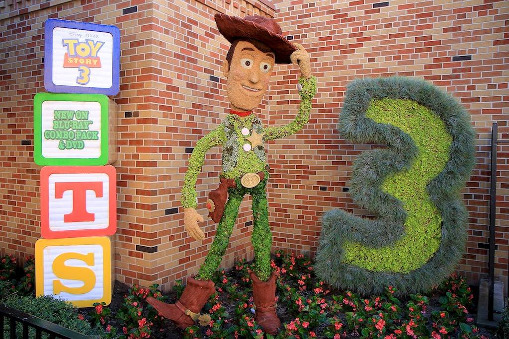 Topiary Woody at Pixar Place