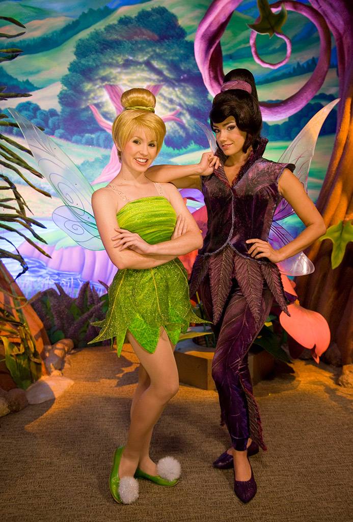 Vidia joins the other fairies at Pixie Hollow in the Magic Kingdom