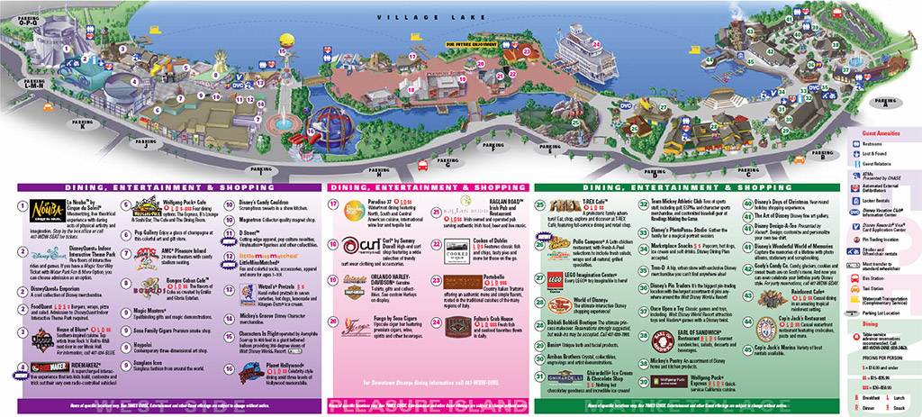 Rock n Roll Beach Club and Motions removed from new Downtown Disney map