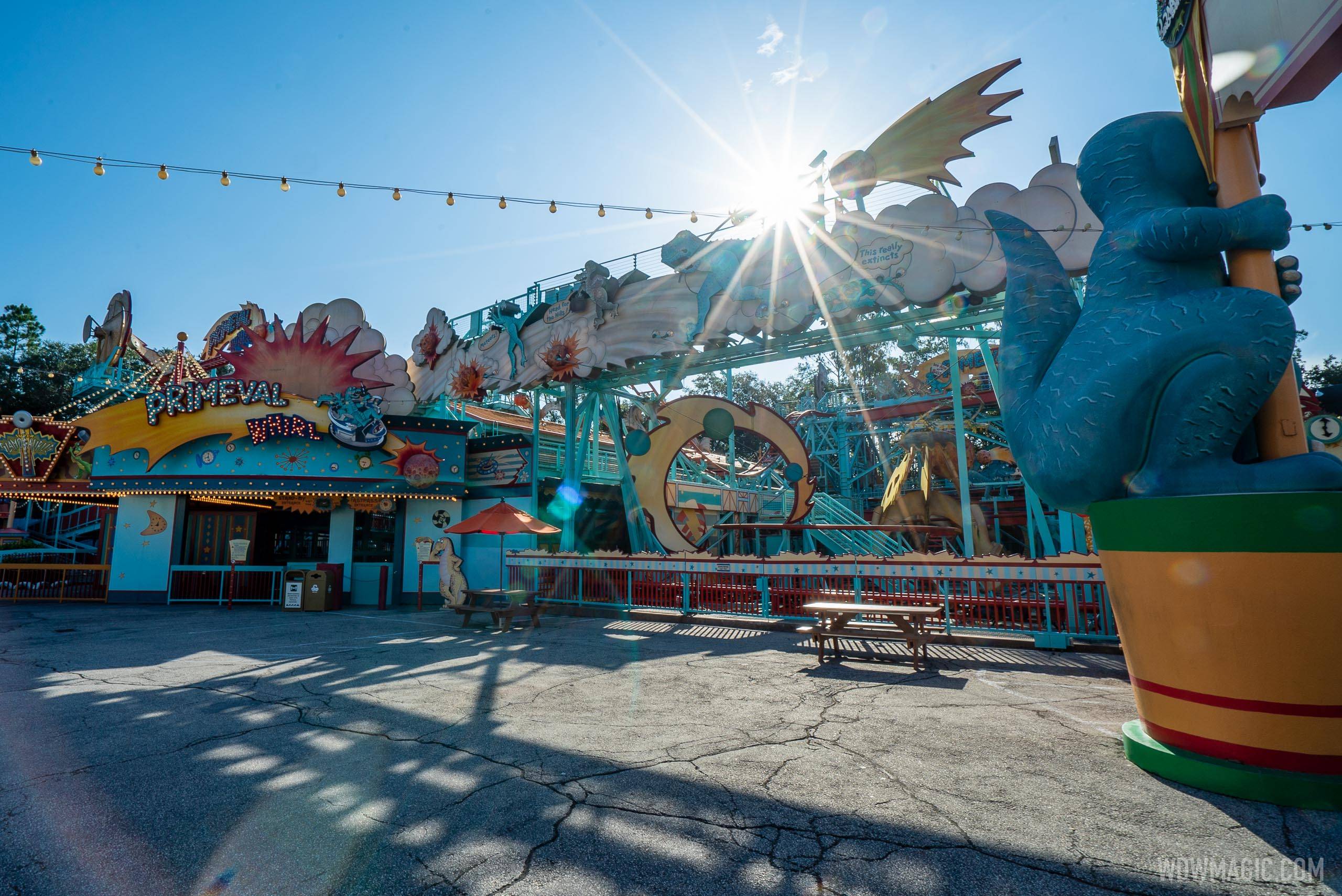 Primeval Whirl, Stitch's Great Escape and Rivers of Light are now permanently closed