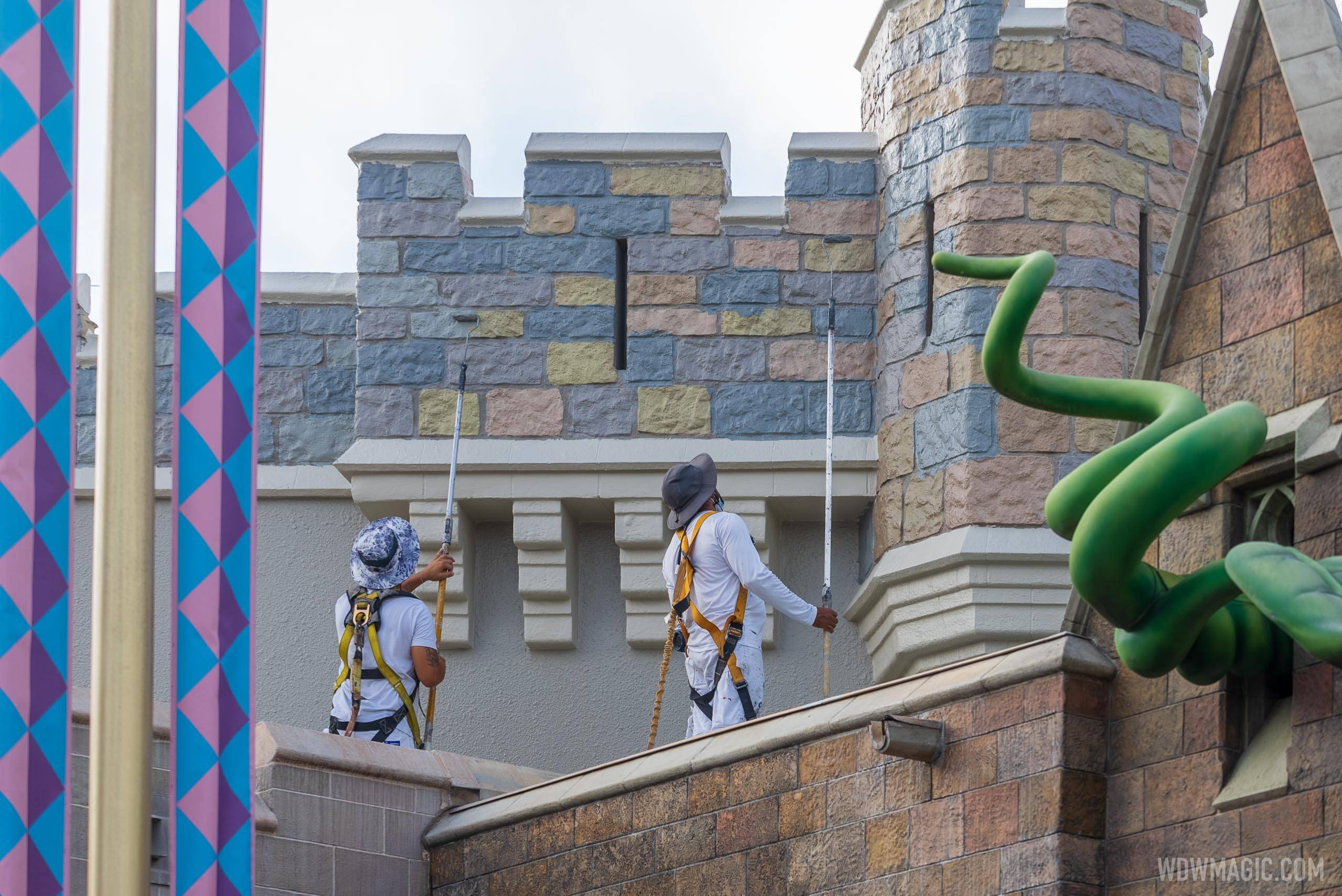 Princess Fairytale Hall castle wall refurbishment - June 3 2021