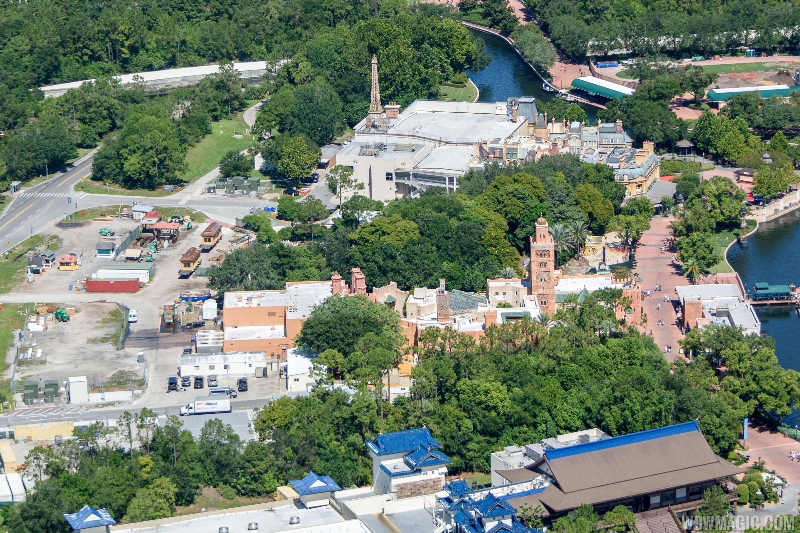 PHOTO - An aerial view of the Ratatouille site at Epcot