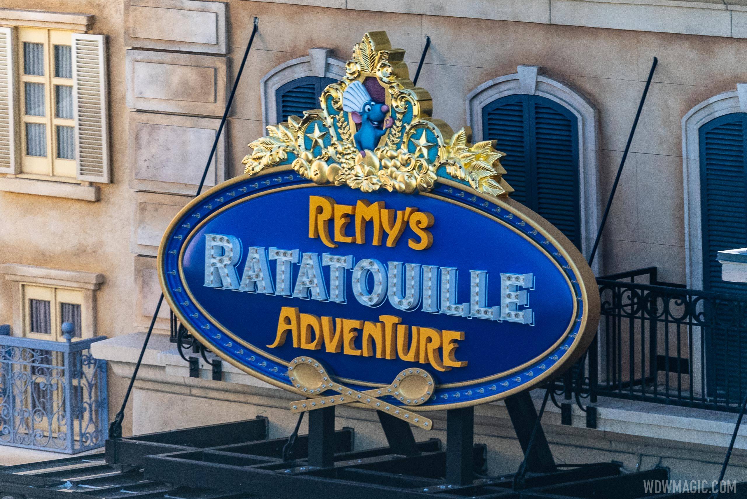 Remy's Ratatouille Adventure marquee sign