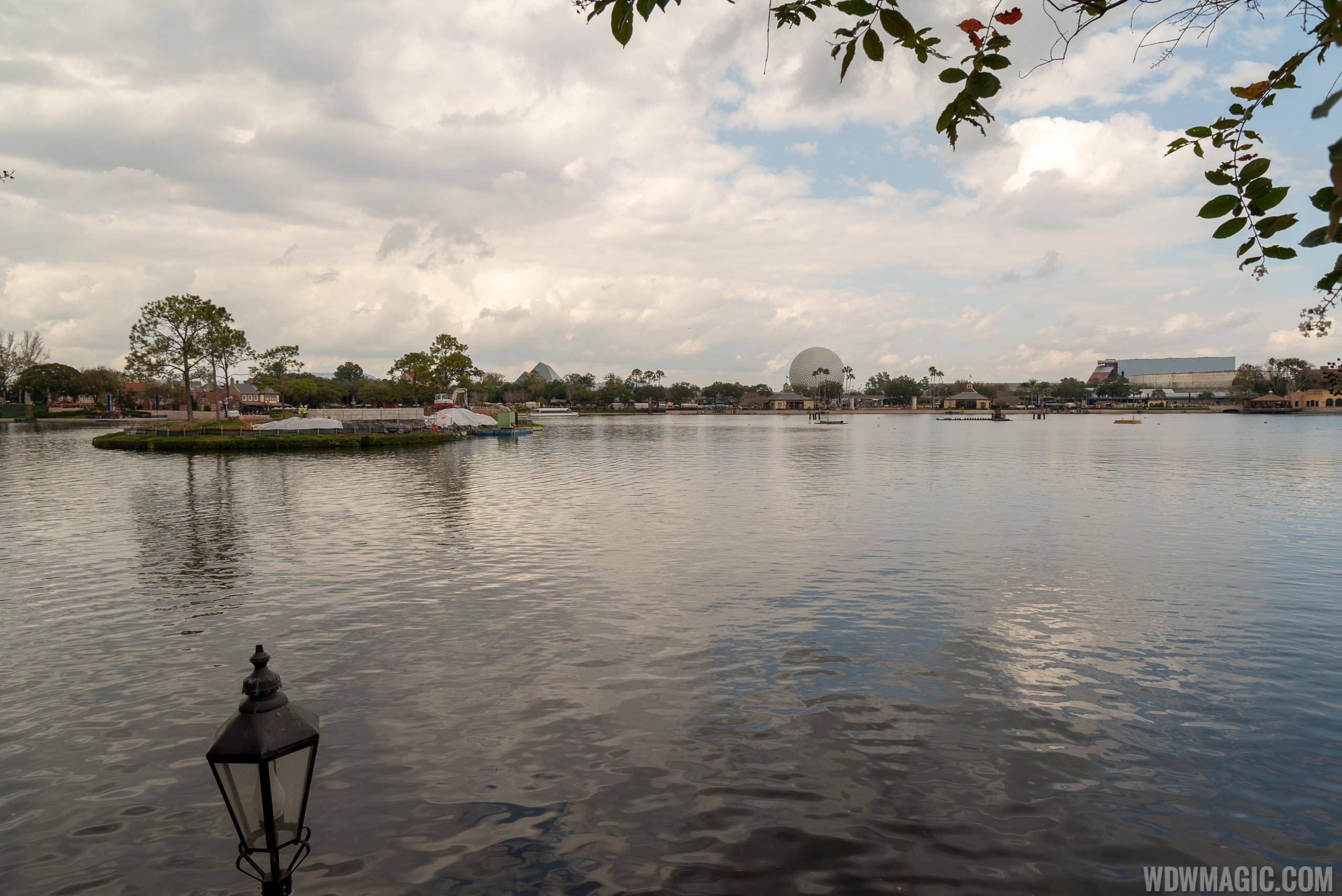 PHOTOS - Work continues in the World Showcase Lagoon for new Epcot nighttime spectaculars