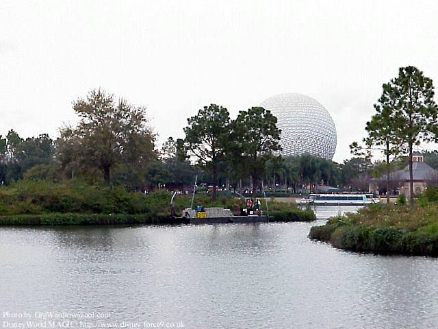 Gas Torches being installed around the lagoon for the new show