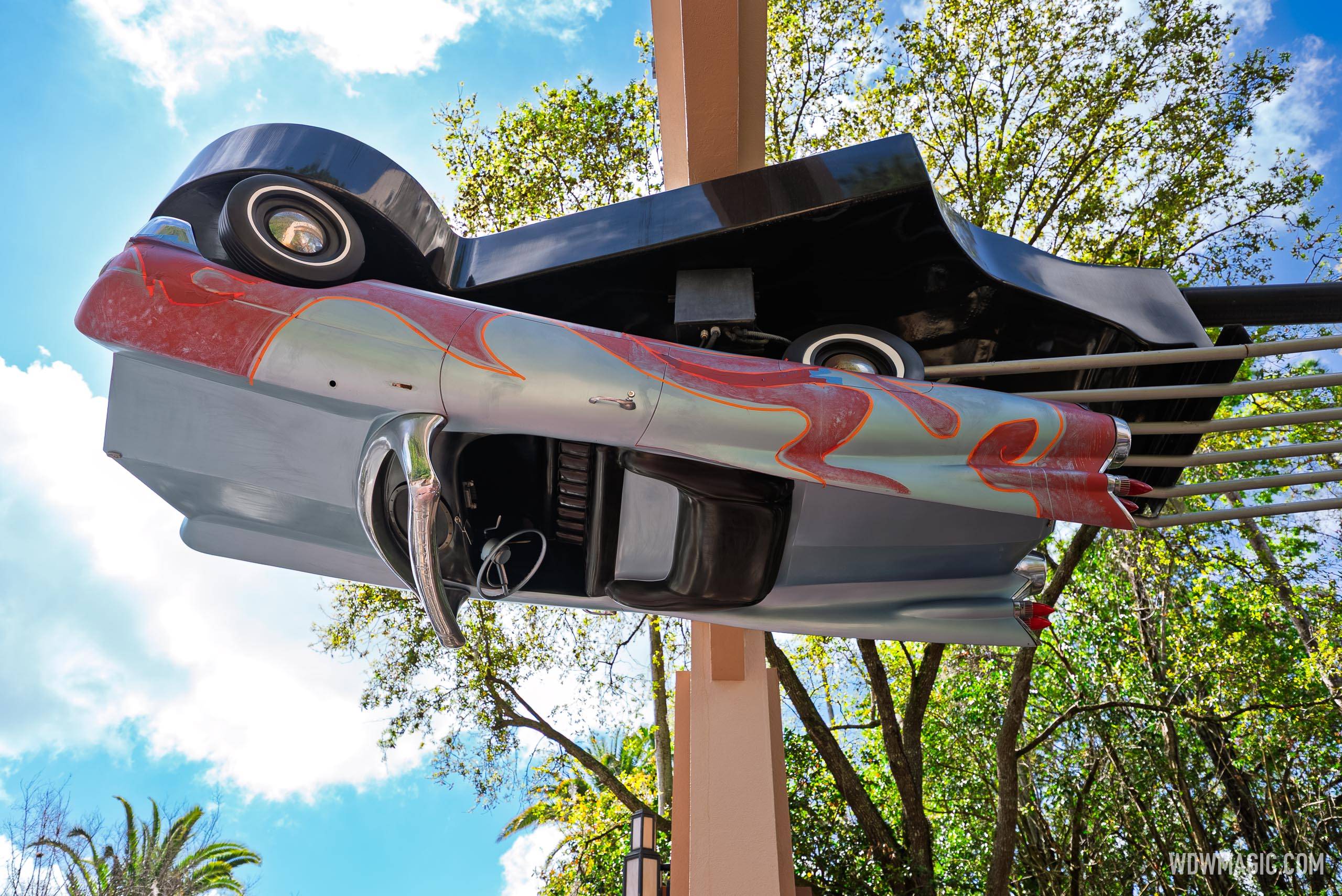 New Flames and Scaffolding at Rock 'n' Roller Coaster - March 4