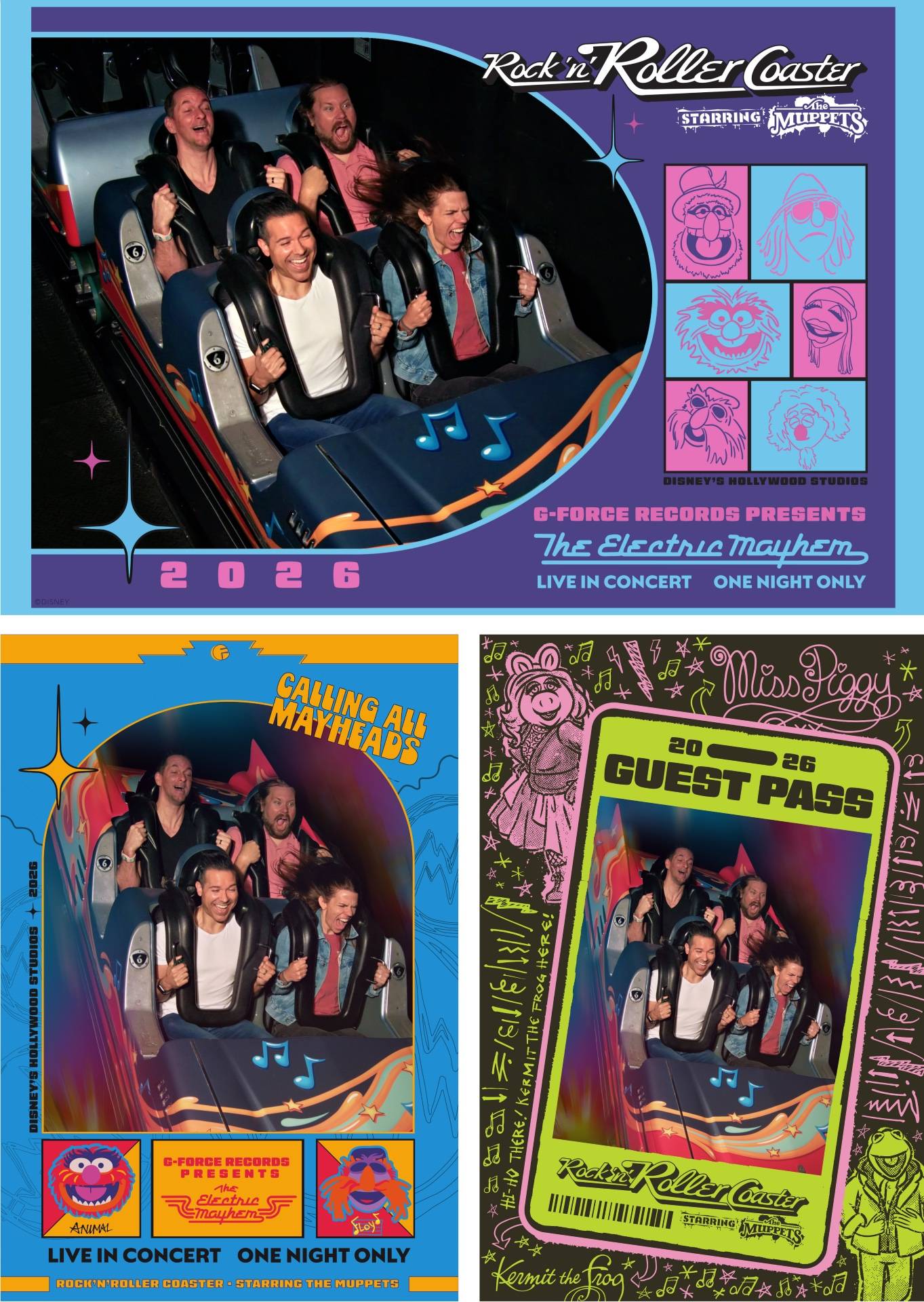 First Look at Rock 'n' Roller Coaster Starring The Muppets New Blue Ride Vehicles