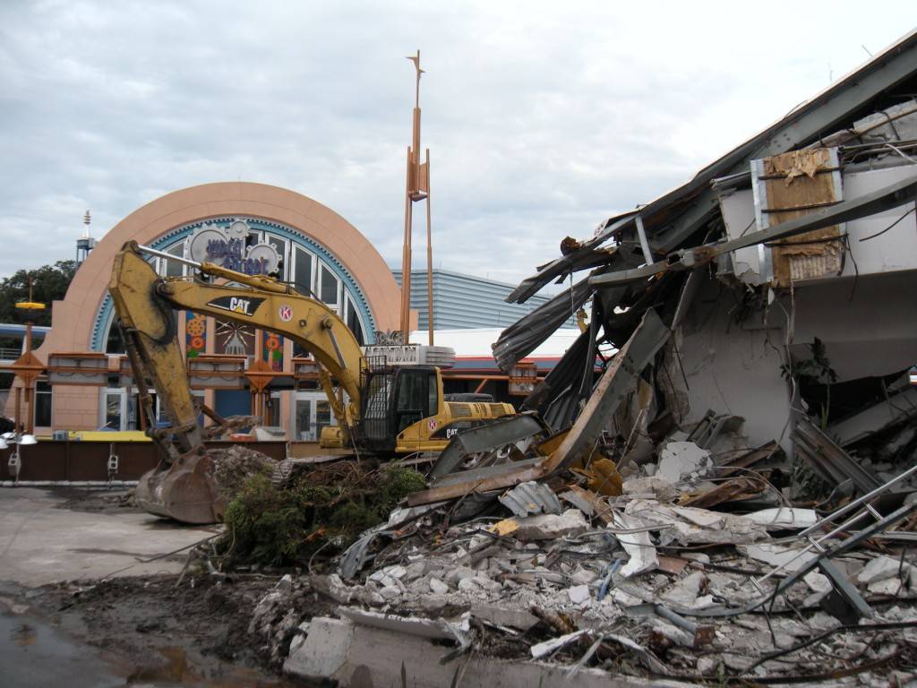 Tomorrowland Skyway station now partially demolished (WARNING graphic photos)