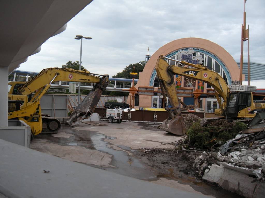 Tomorrowland Skyway Station demolition