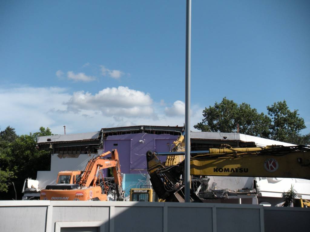 Tomorrowland Skyway station demolition photo update (WARNING - STILL graphic photos)