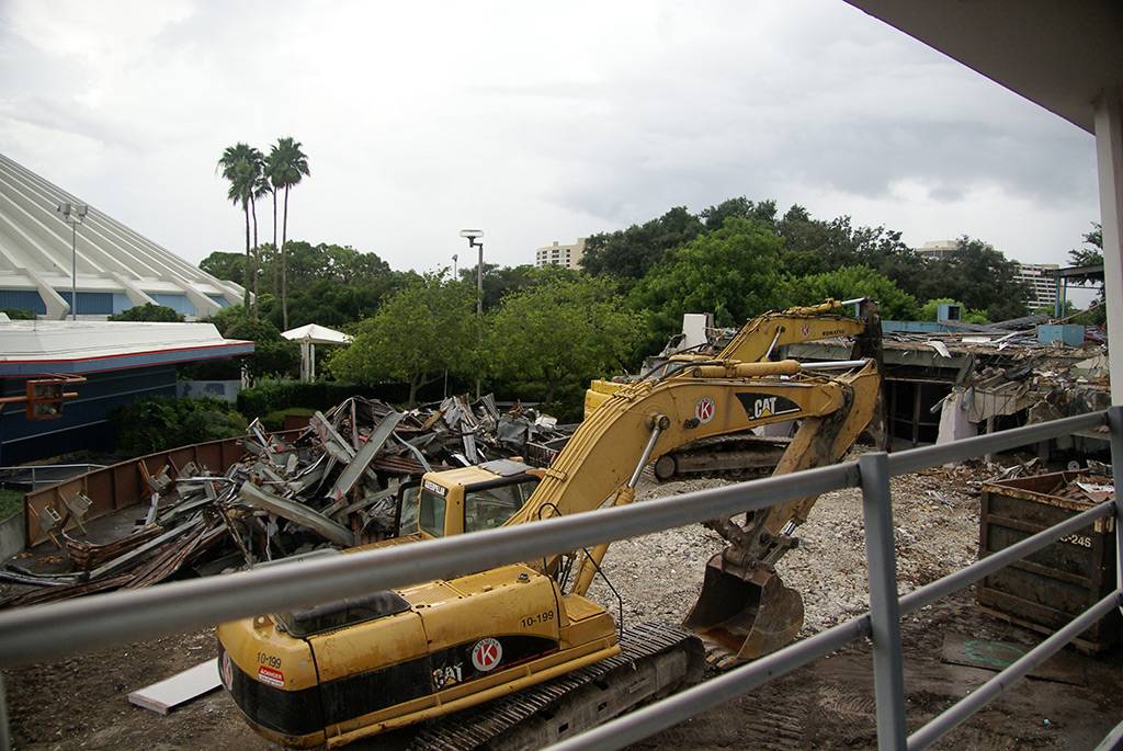 Tomorrowland Skyway station demolition photo update