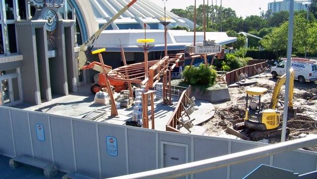 Former Tomorrowland Skyway Station rebuilding